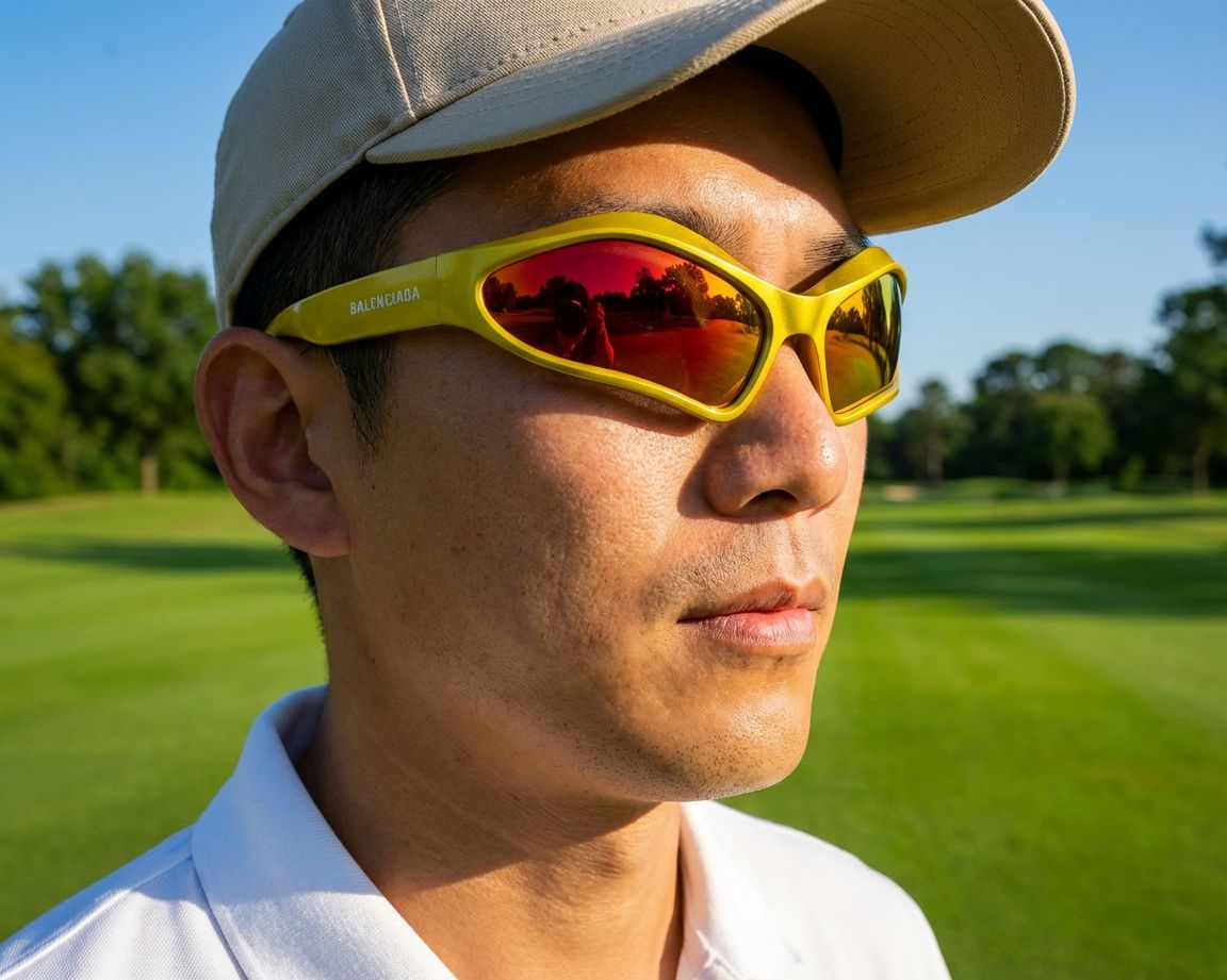 Balenciaga BB0314S 004 77-18 Jaune  vue 360 degr&eacute;s 6