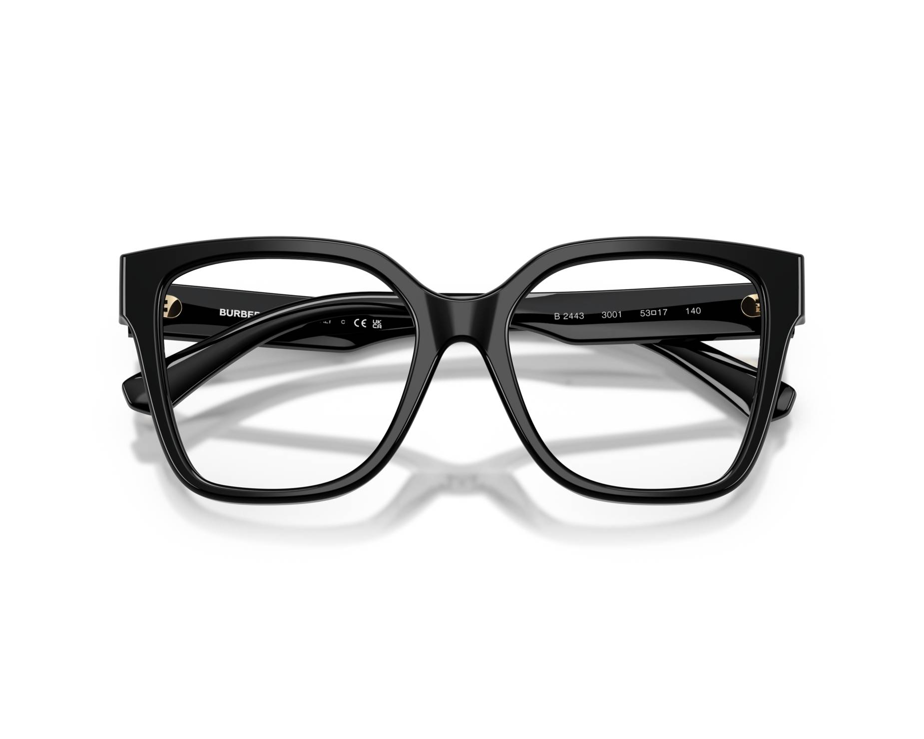 Burberry BE2443 3001 53-17 Noir  vue 360 degr&eacute;s 6