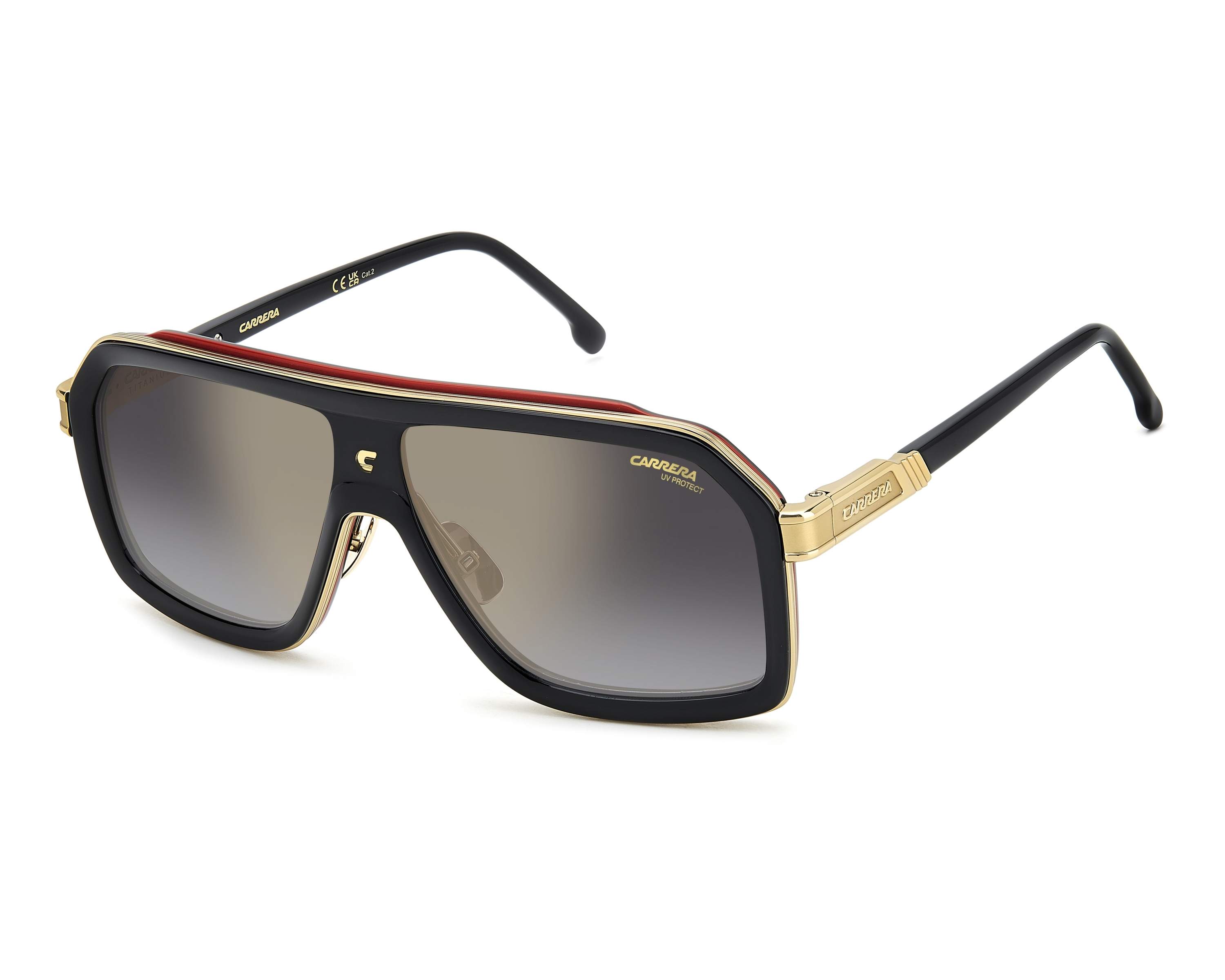 Carrera CA-1053-S-TI OIT/FQ 60-12 Black Red vue 360 degr&eacute;s 5