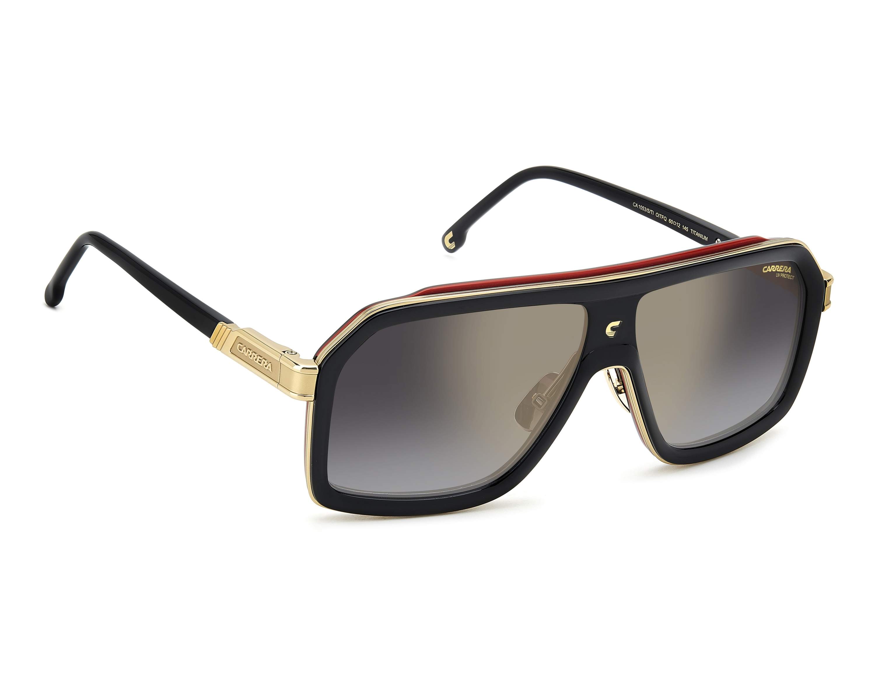 Carrera CA-1053-S-TI OIT/FQ 60-12 Black Red vue 360 degr&eacute;s 7