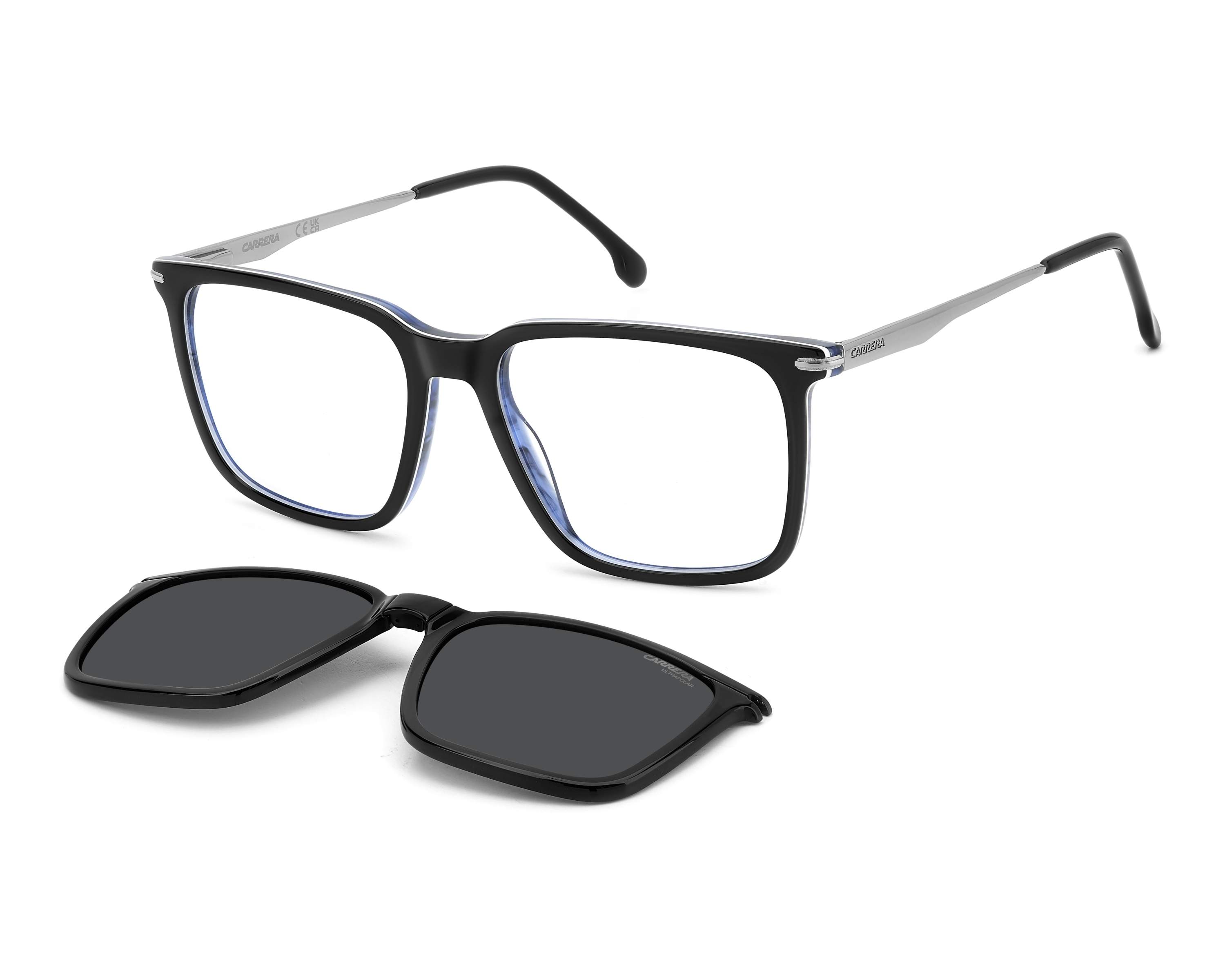 Carrera CA-357-C 9ZJ 54-17 Noir Bleu vue 360 degr&eacute;s 1