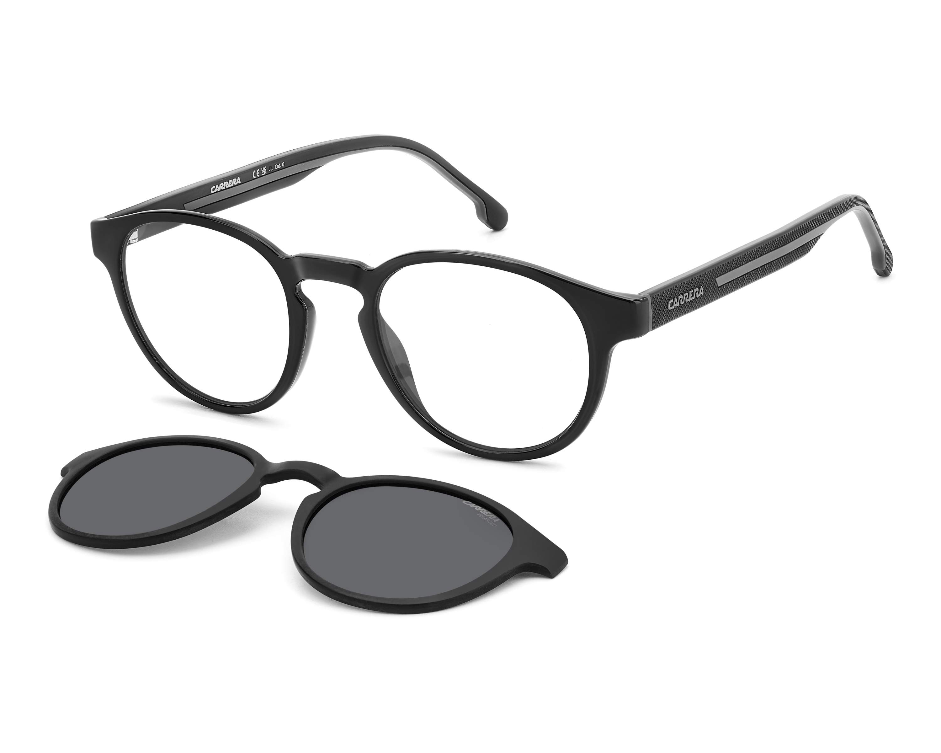 Carrera CA-8066-CS 08AM9 50-21 Noir Gris vue 360 degr&eacute;s 1