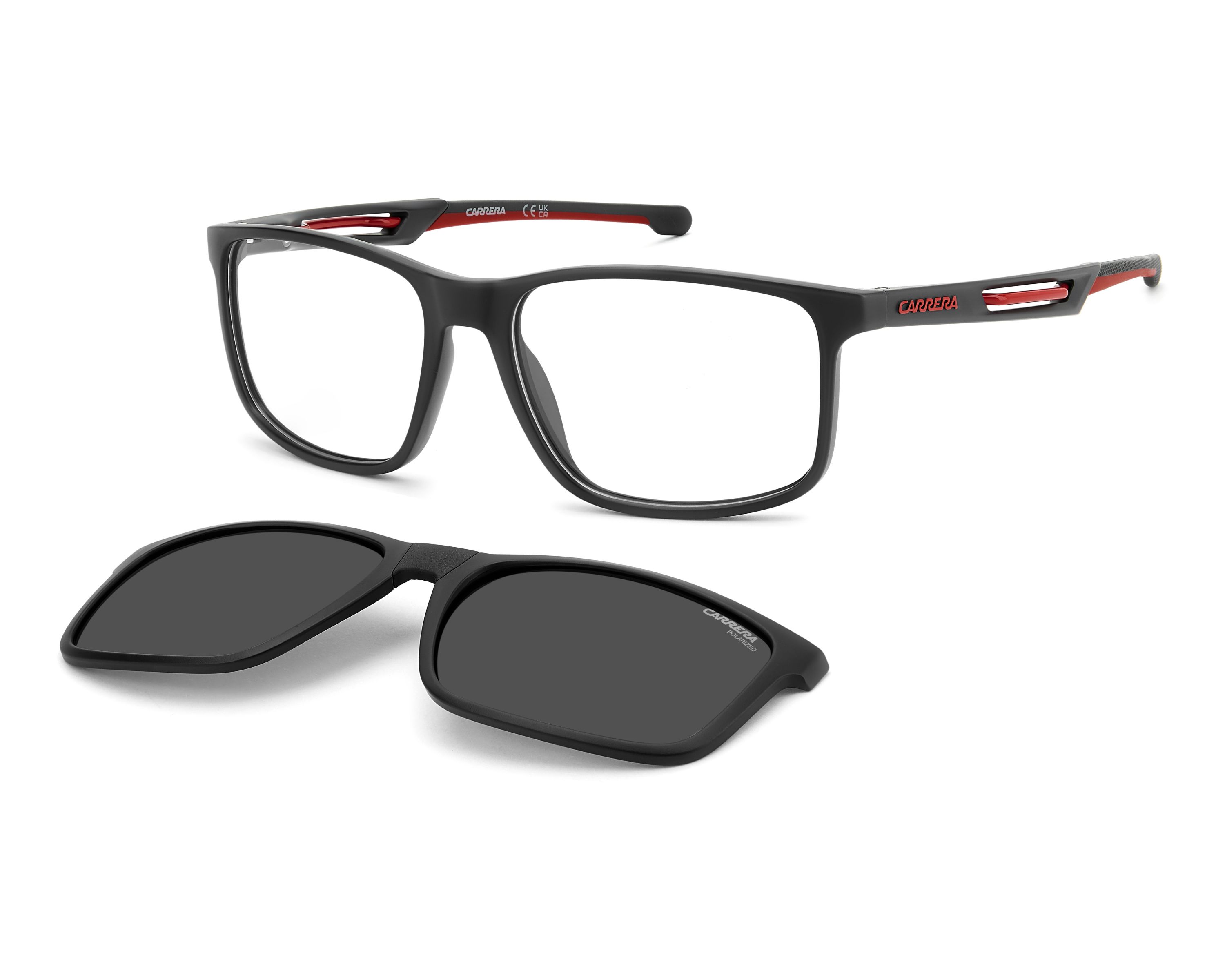 Carrera CA-8933-C BLX/M9 56-17 Noir Rouge vue 360 degr&eacute;s 1