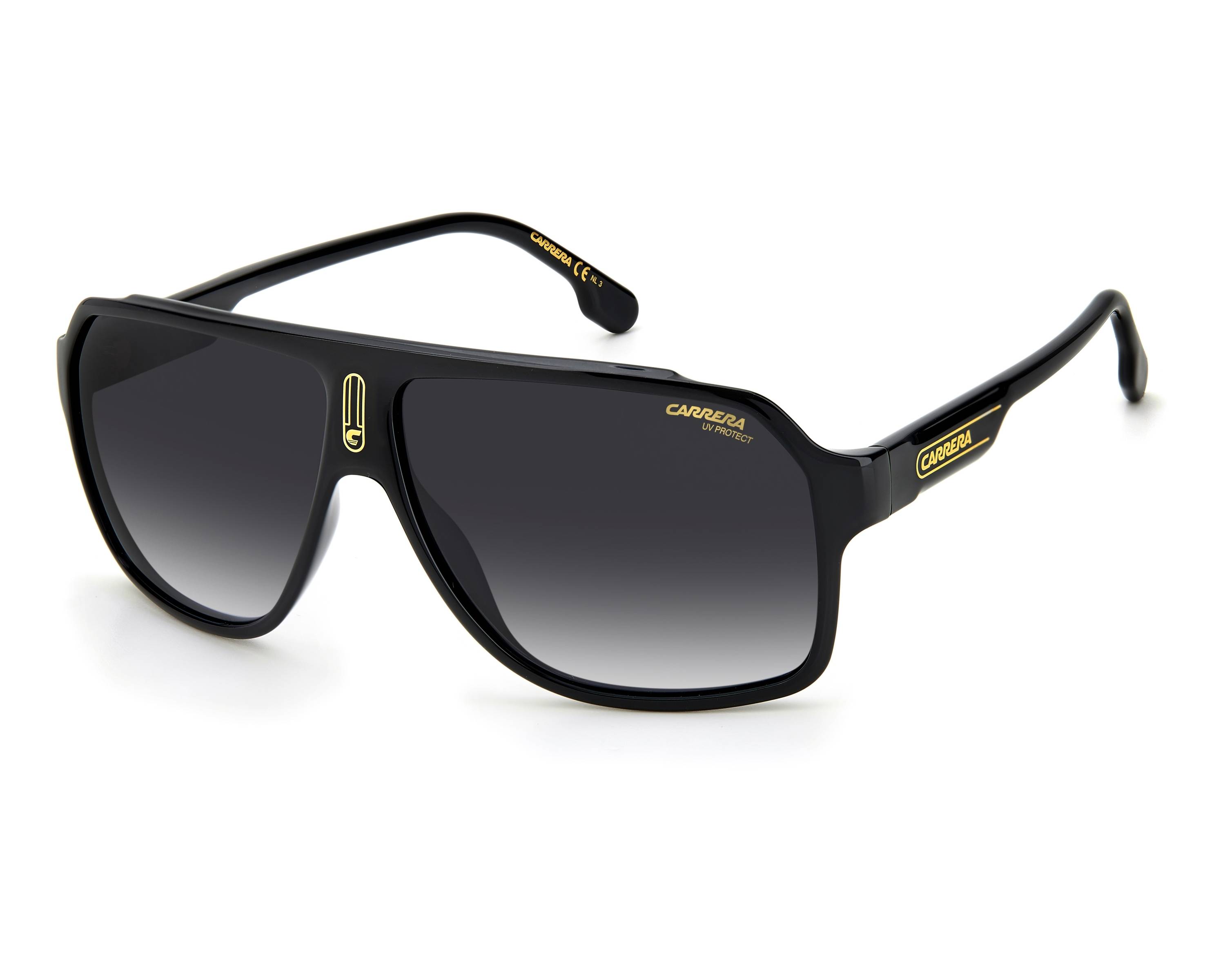 Carrera CARRERA-1030-S 2M2/9O 62-11 Noir Or vue de profil