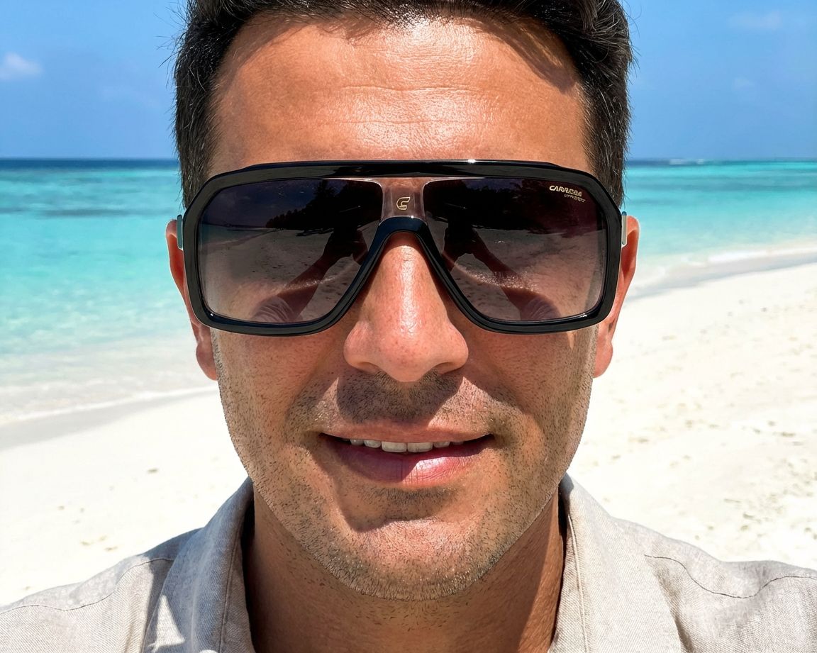 Carrera CARRERA-1053-S 08A/9O 60-12 Noir Gris vue 360 degr&eacute;s 8
