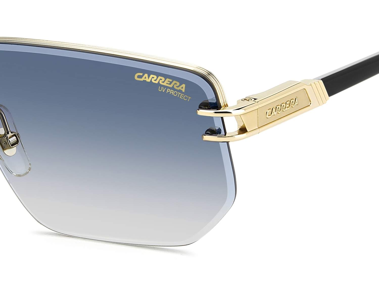 Carrera CARRERA-1070-S 80S/08 60-17 Noir Blanc vue de profil