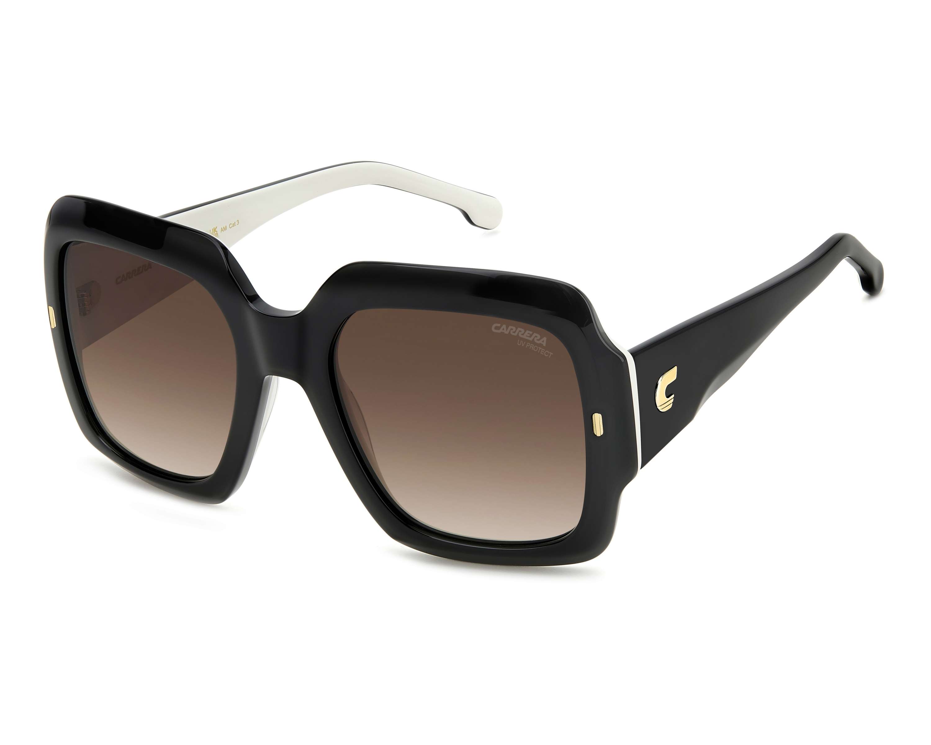 Carrera CARRERA-3004-S 80S/HA 54-21 Noir Blanc vue 360 degr&eacute;s 1