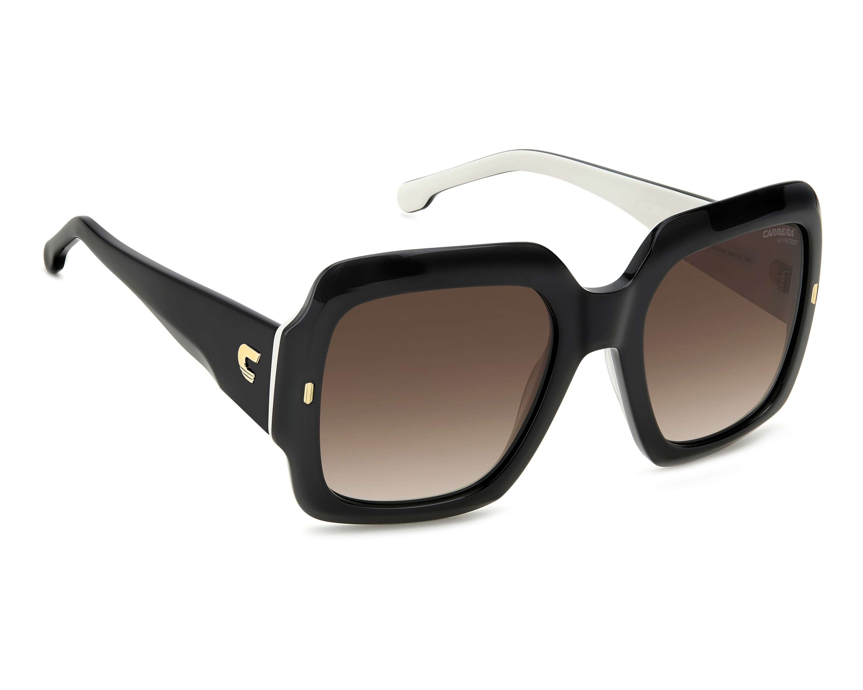 Carrera CARRERA-3004-S 80S/HA 54-21 Noir Blanc vue 360 degr&eacute;s 2