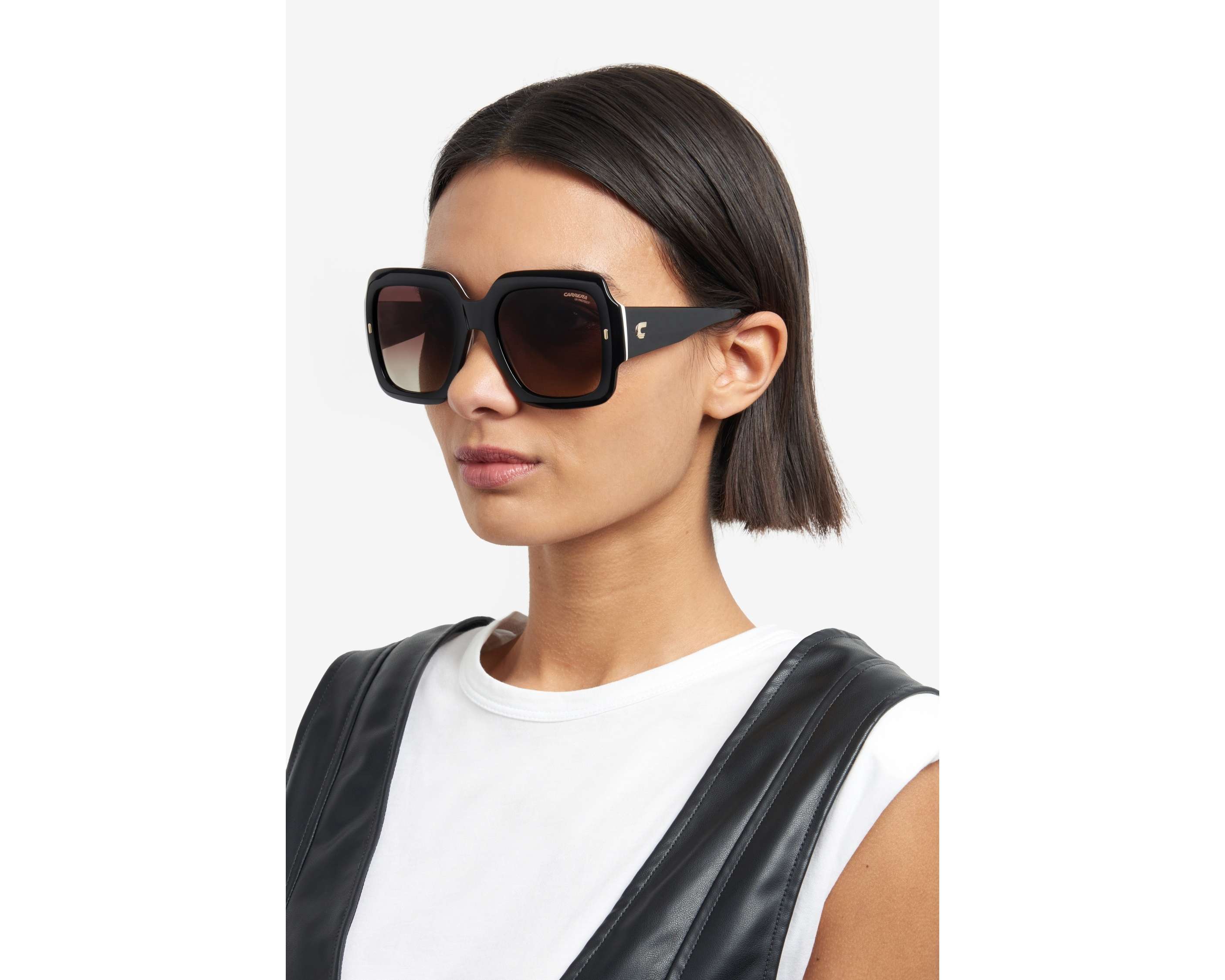 Carrera CARRERA-3004-S 80S/HA 54-21 Noir Blanc vue 360 degr&eacute;s 8