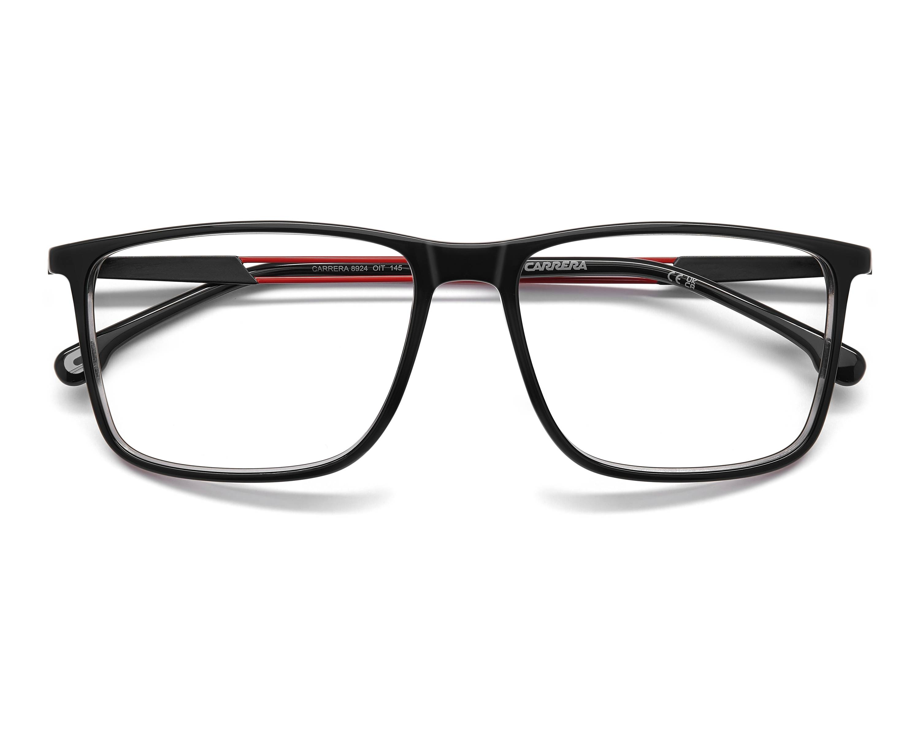 Carrera CARRERA-8924 OIT 56-15 Noir Rouge vue 360 degr&eacute;s 4