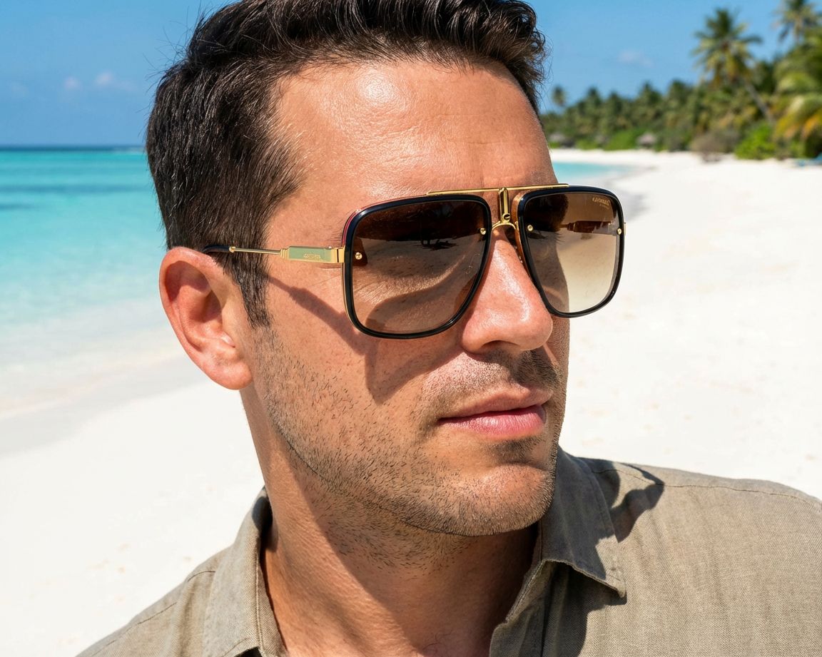 Carrera GLORY-II 00186 59-18 Noir Or vue 360 degr&eacute;s 5