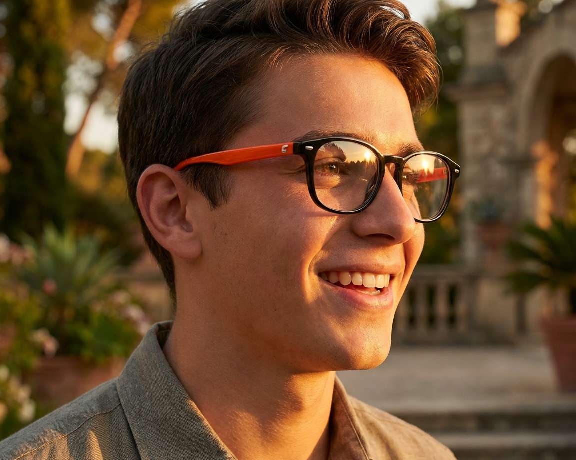 Carrera CARRERA-2043T 8LZ 49-17 Noir Orange vue 360 degr&eacute;s 6