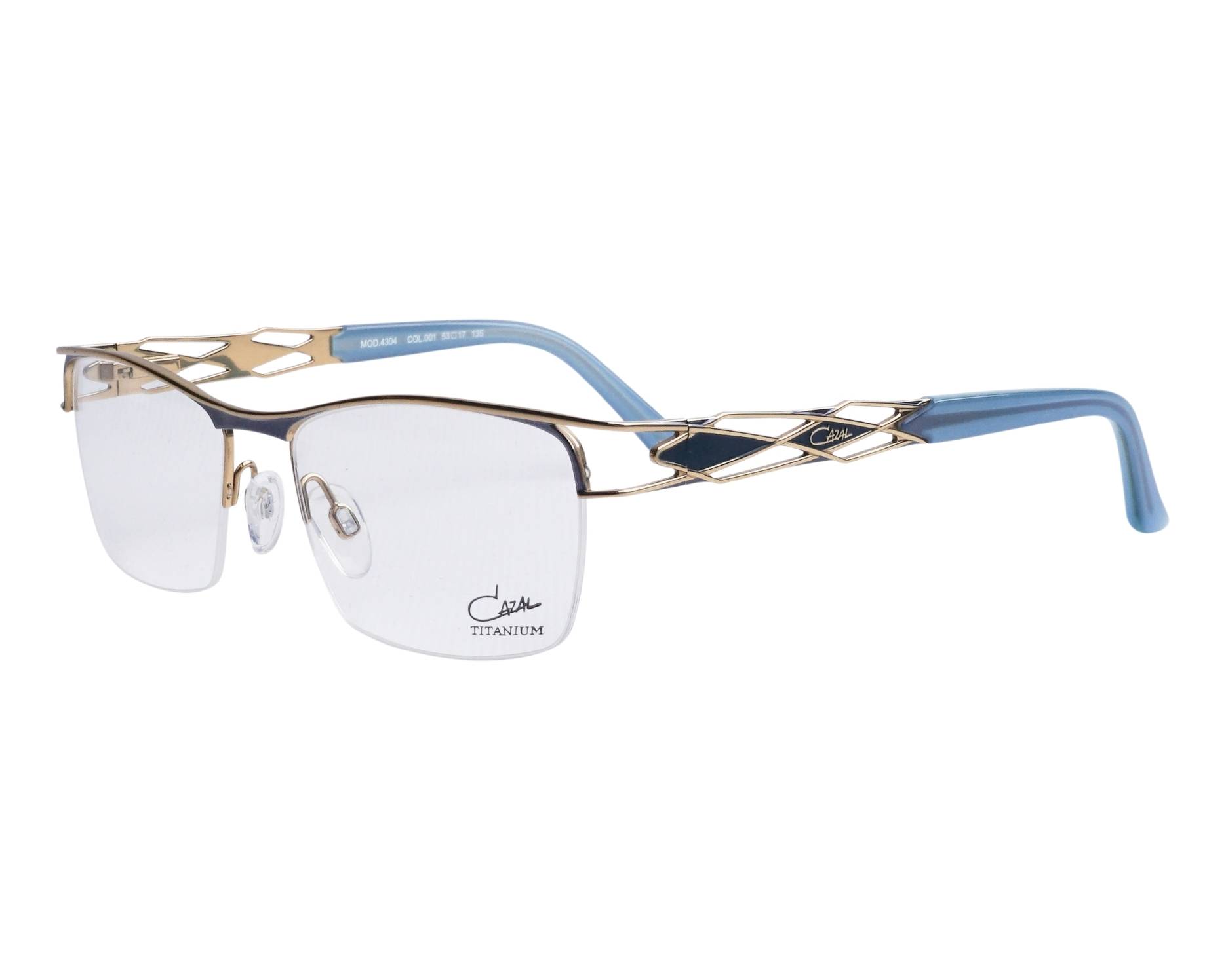 Lunettes De Vue Vintage CAZAL Dorées Pour Femme - Occasion Avec étui