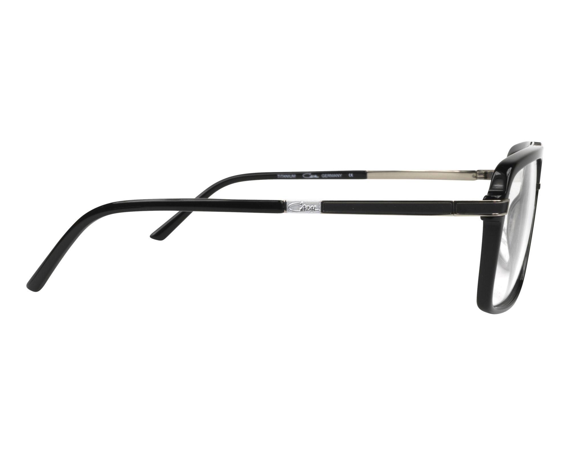 Cazal 6018 002 55-12 Noir Ruthénium vue de c&ocirc;t&eacute;