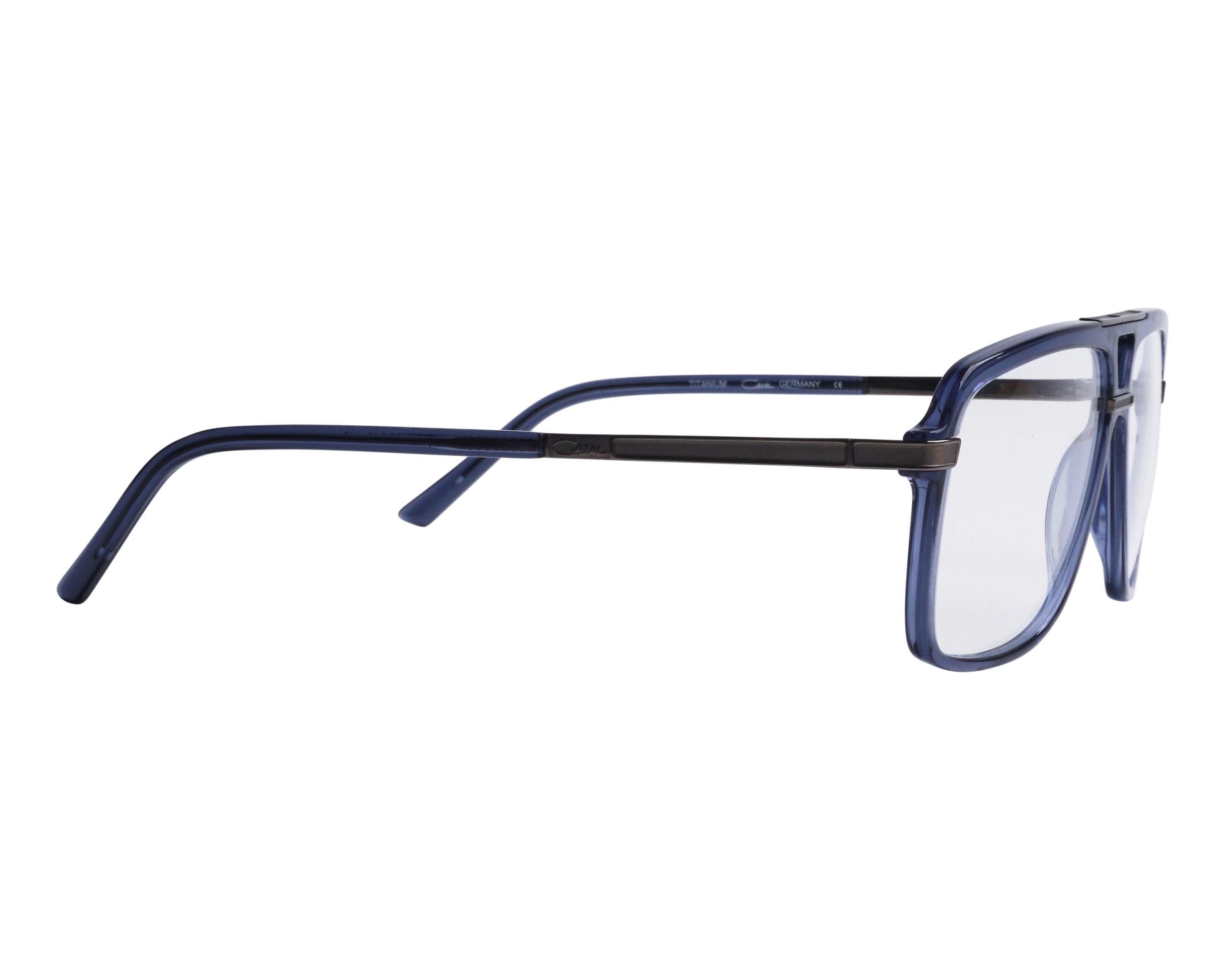 Cazal 6018 004 58-12 Bleu Gunmetal vue de profil