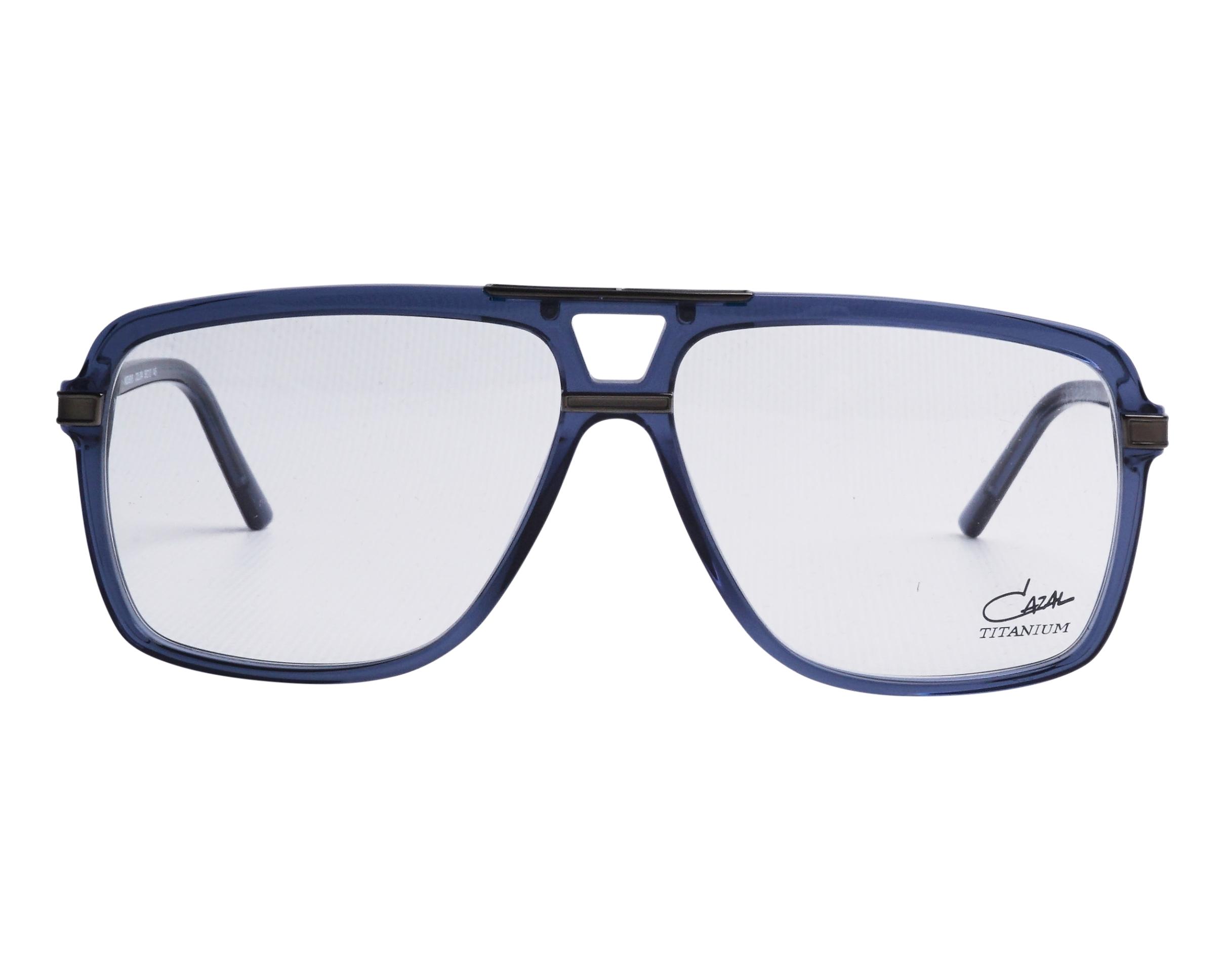 Cazal 6018 004 58-12 Bleu Gunmetal vue de c&ocirc;t&eacute;