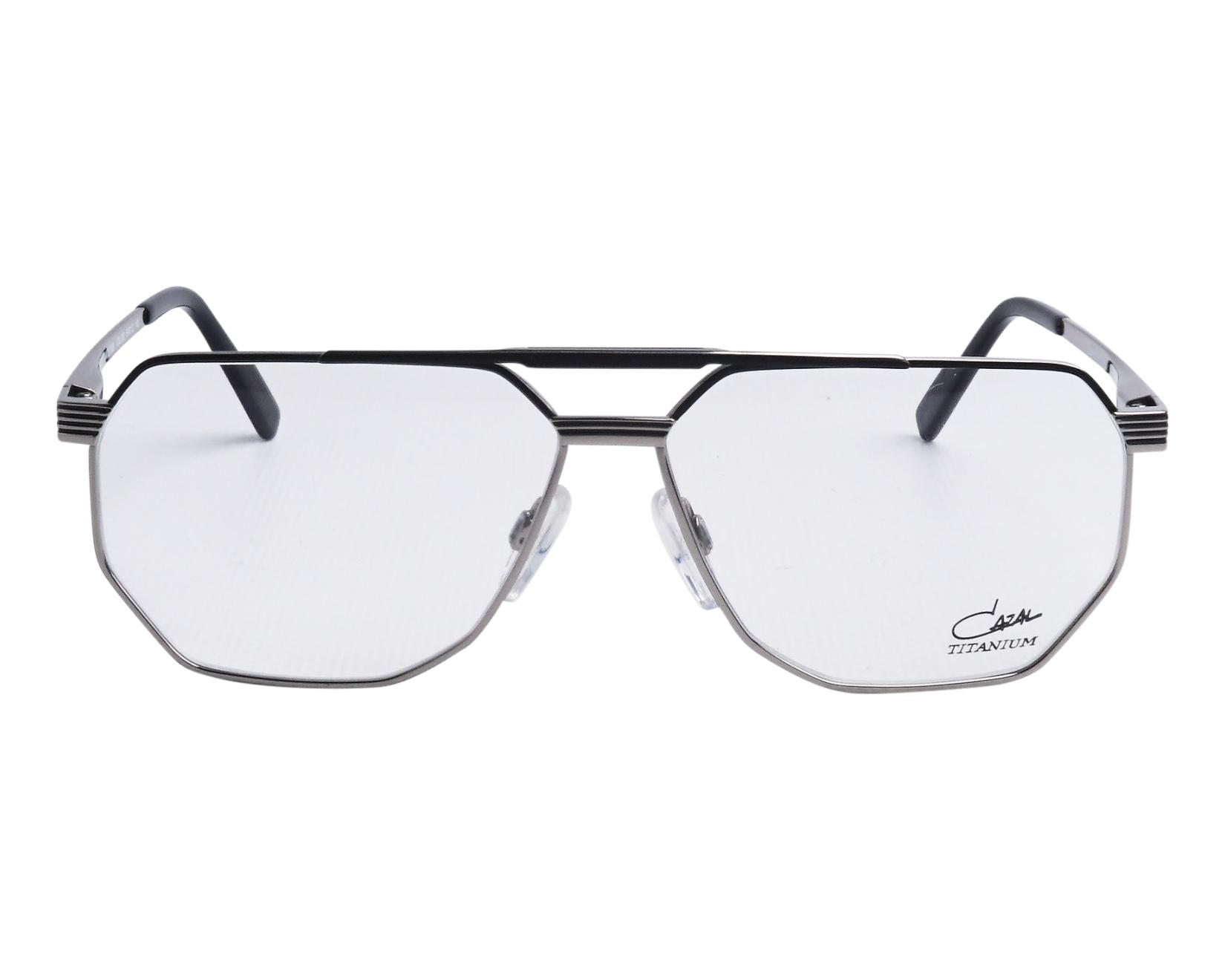 Cazal 7108 002 59-12 Black Steel vue de face