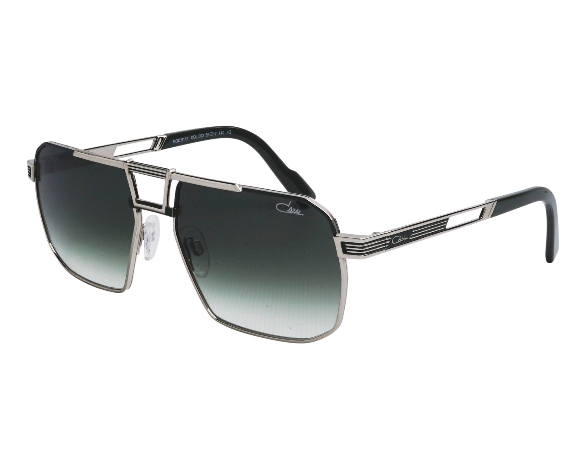 Cazal 9112 002 59-17 Acier Vert vue de c&ocirc;t&eacute;