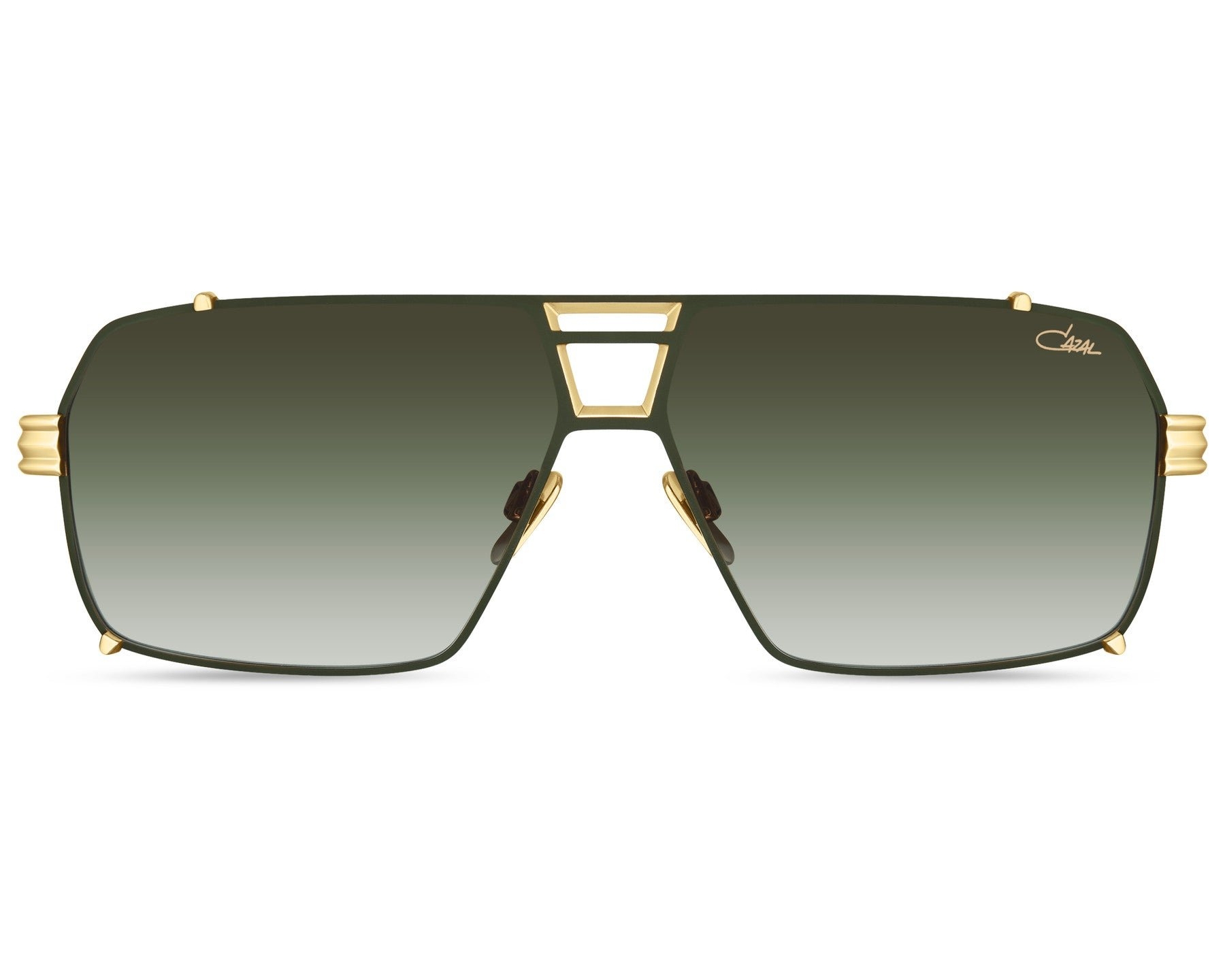 Cazal 9115 002 63-12 Or Vert cactus vue de face