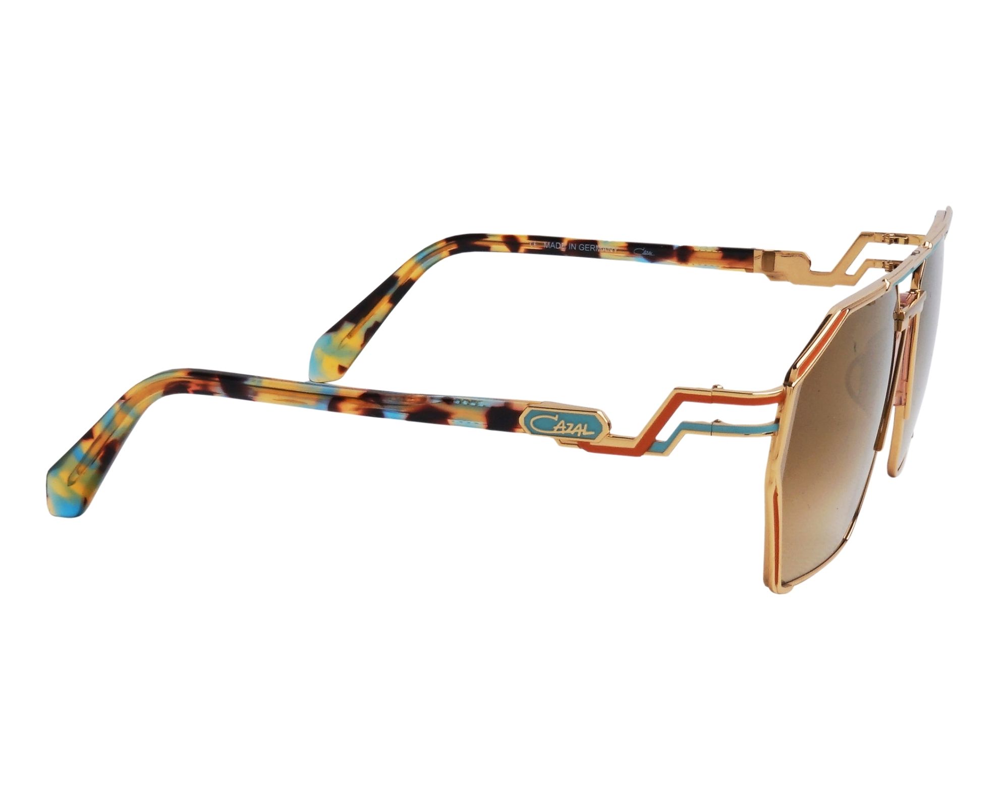 Cazal 9506 004 56-18 Or Mix vue de profil