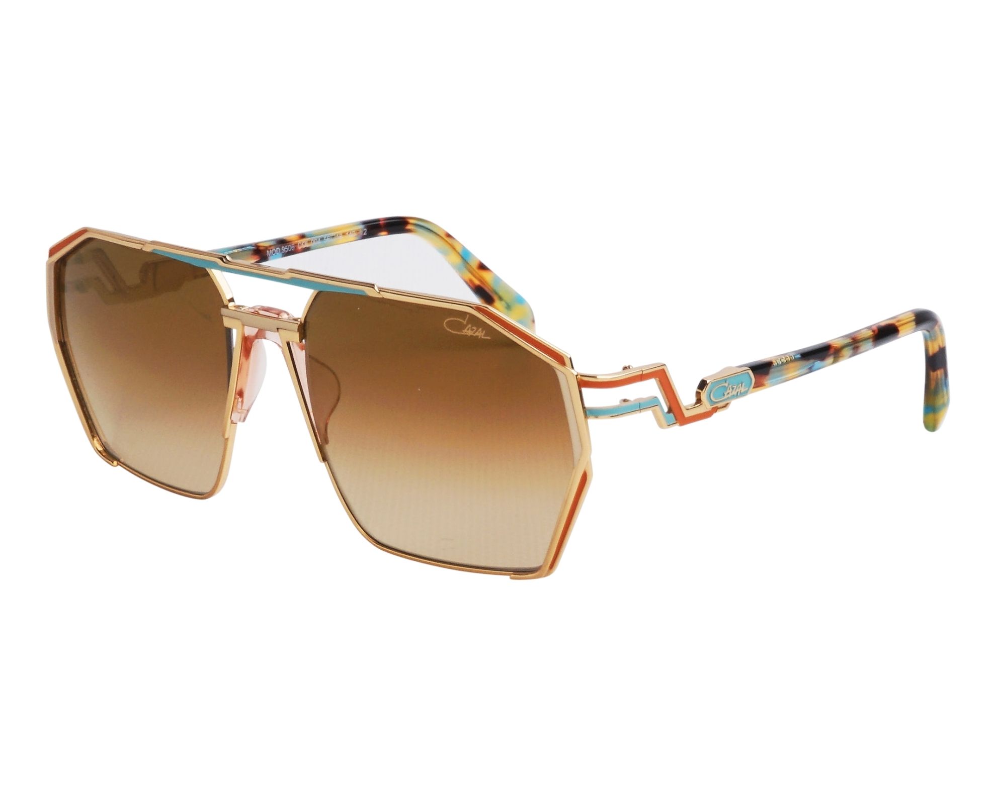 Cazal 9506 004 56-18 Or Mix vue de c&ocirc;t&eacute;