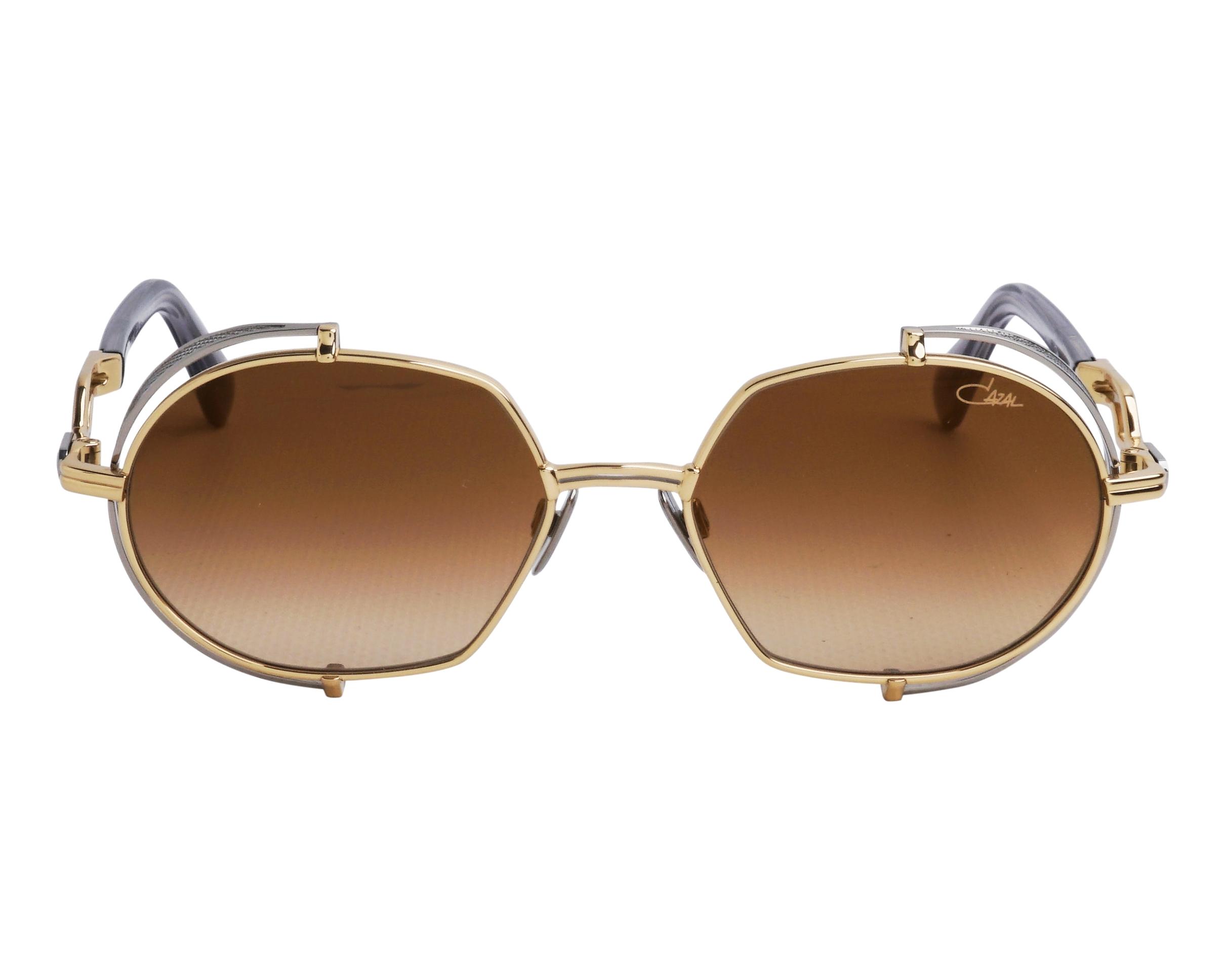 Cazal 9507 002 54-17 Or Acier vue de c&ocirc;t&eacute;