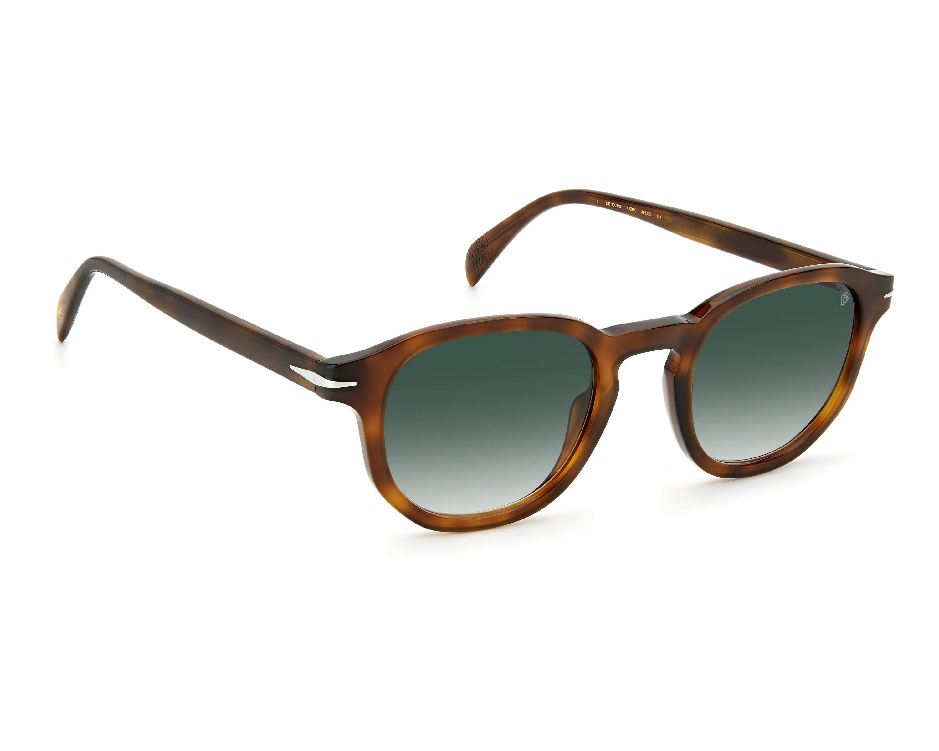 David Beckham DB-1007-S 45Z/9K 49-24 Havane Argent vue de face