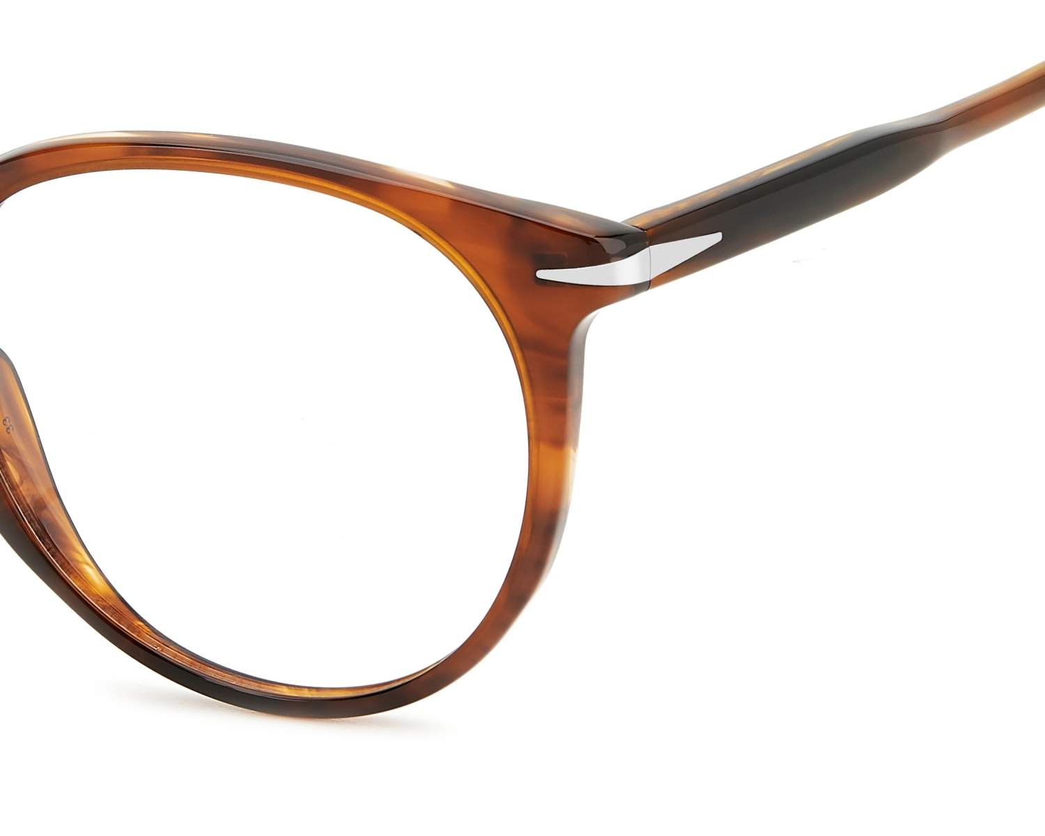Lunettes De Vue David Beckham DB 7096 EX4 - Monture Marron Corne 53/16/145 - Homme - Neuves Avec étiquettes