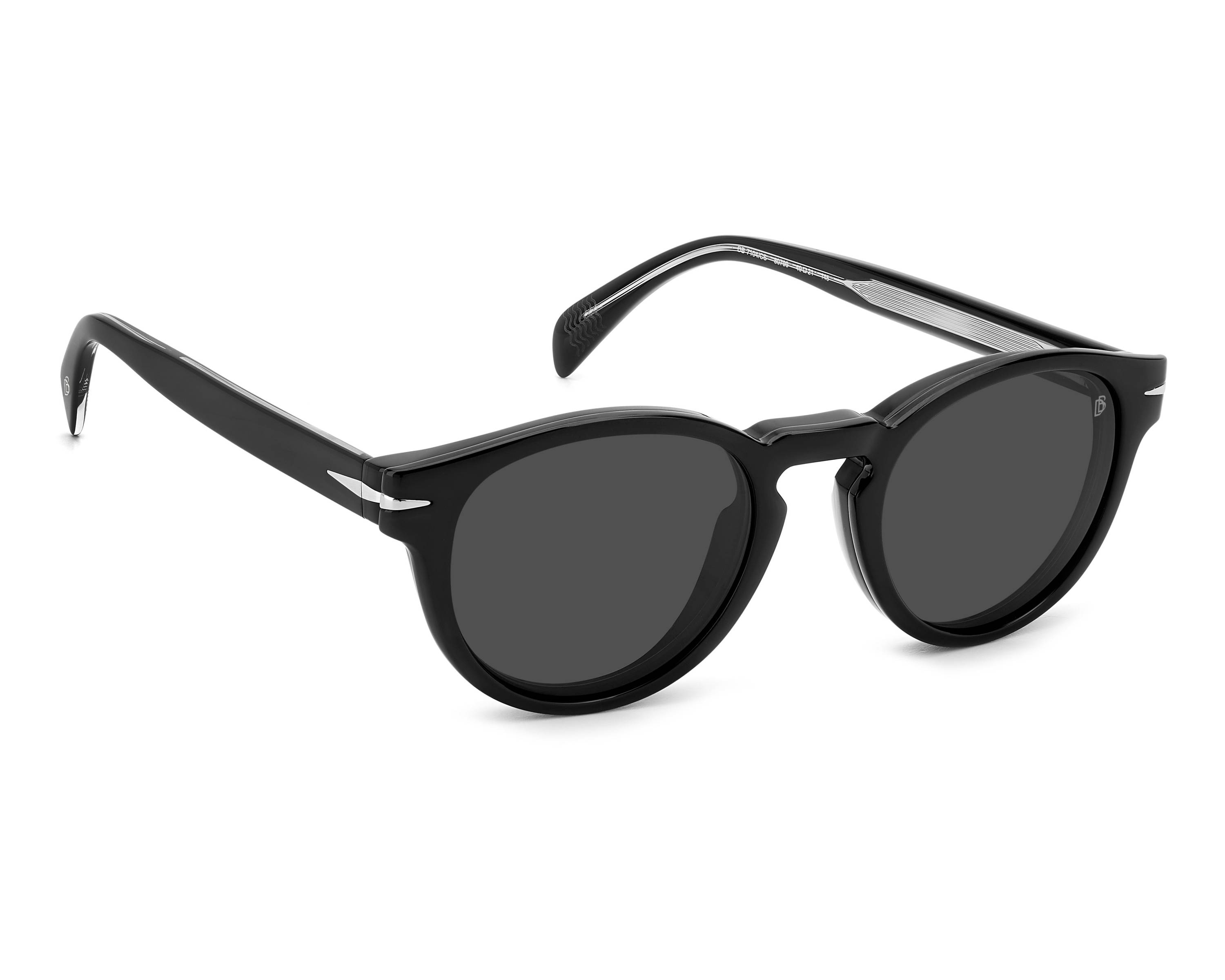 David Beckham DB-7104-CS 807/M9 49-21 Noir  vue 360 degr&eacute;s 2