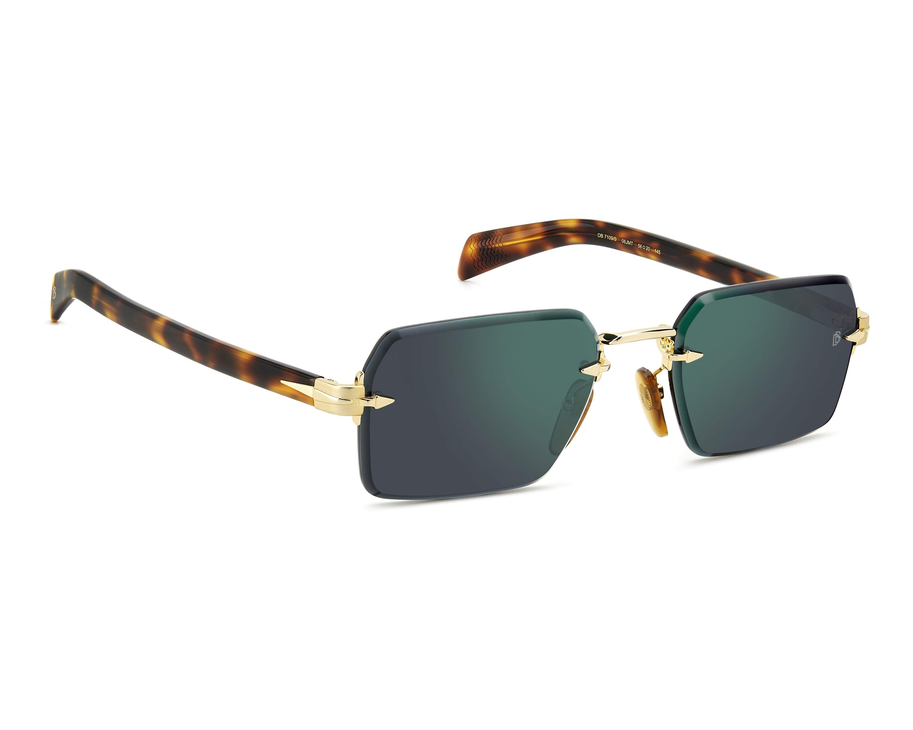 David Beckham DB-7109-S 06JMT 56-20 Or Havane vue 360 degr&eacute;s 2