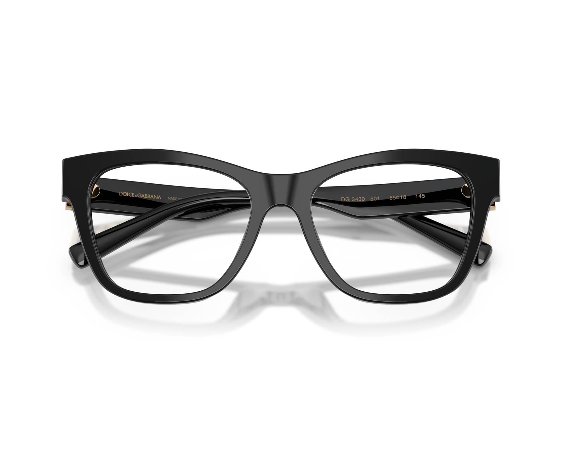 Dolce & Gabbana DG3430 501 53-18 Noir  vue 360 degr&eacute;s 3