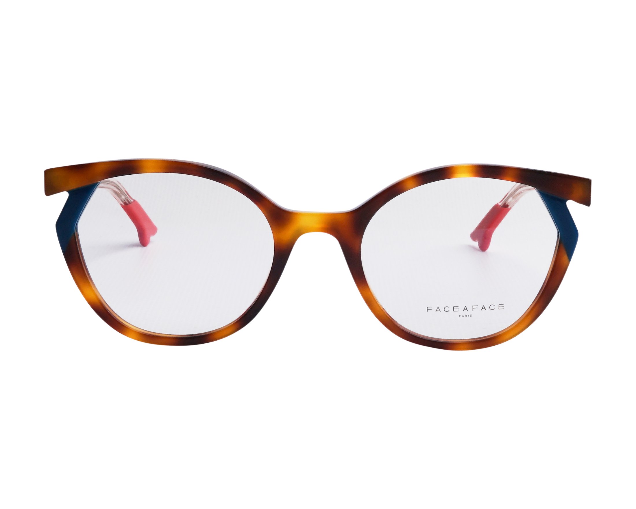 Face a Face BOCCA-KUMA-1 238 50-20 Havane miel Rouge vue de face