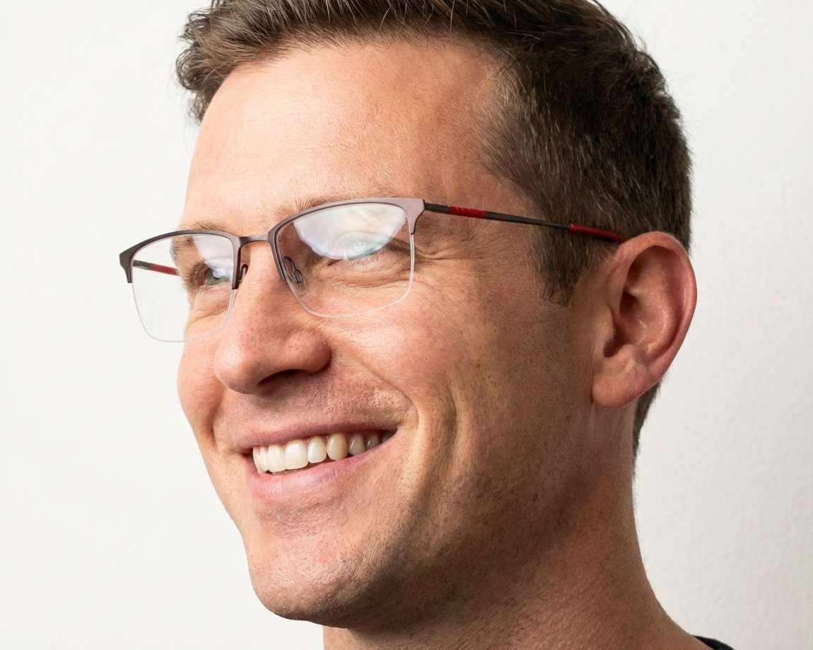 Flexon E1130 072 55-20 Gris Rouge vue 360 degr&eacute;s 4