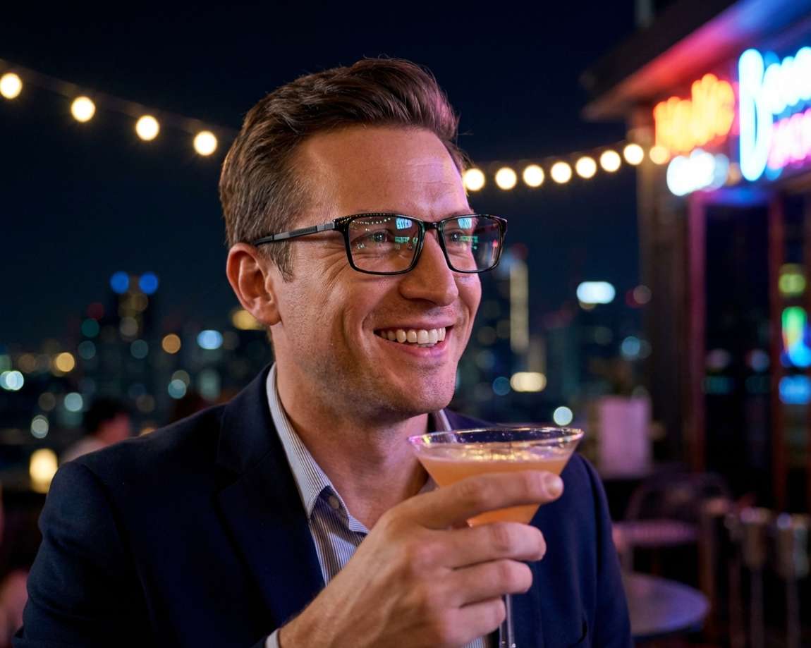 Flexon EP8008 001 55-19 Noir Gunmetal vue 360 degr&eacute;s 8