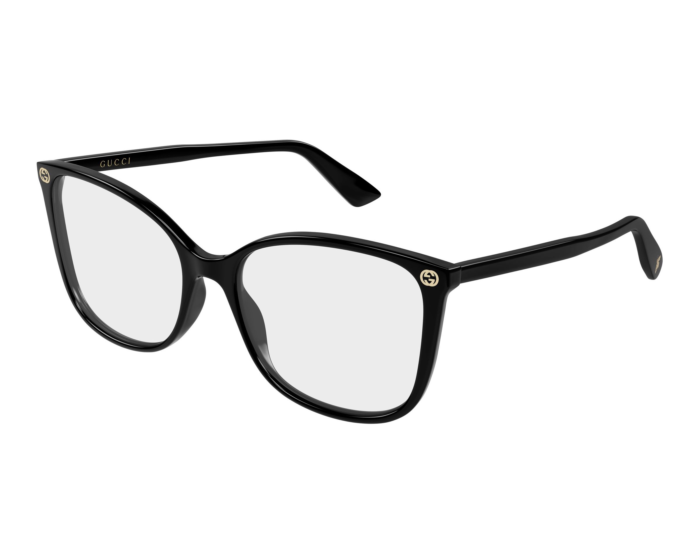 Gucci GG0026O 008 55-17 Noir  vue de profil