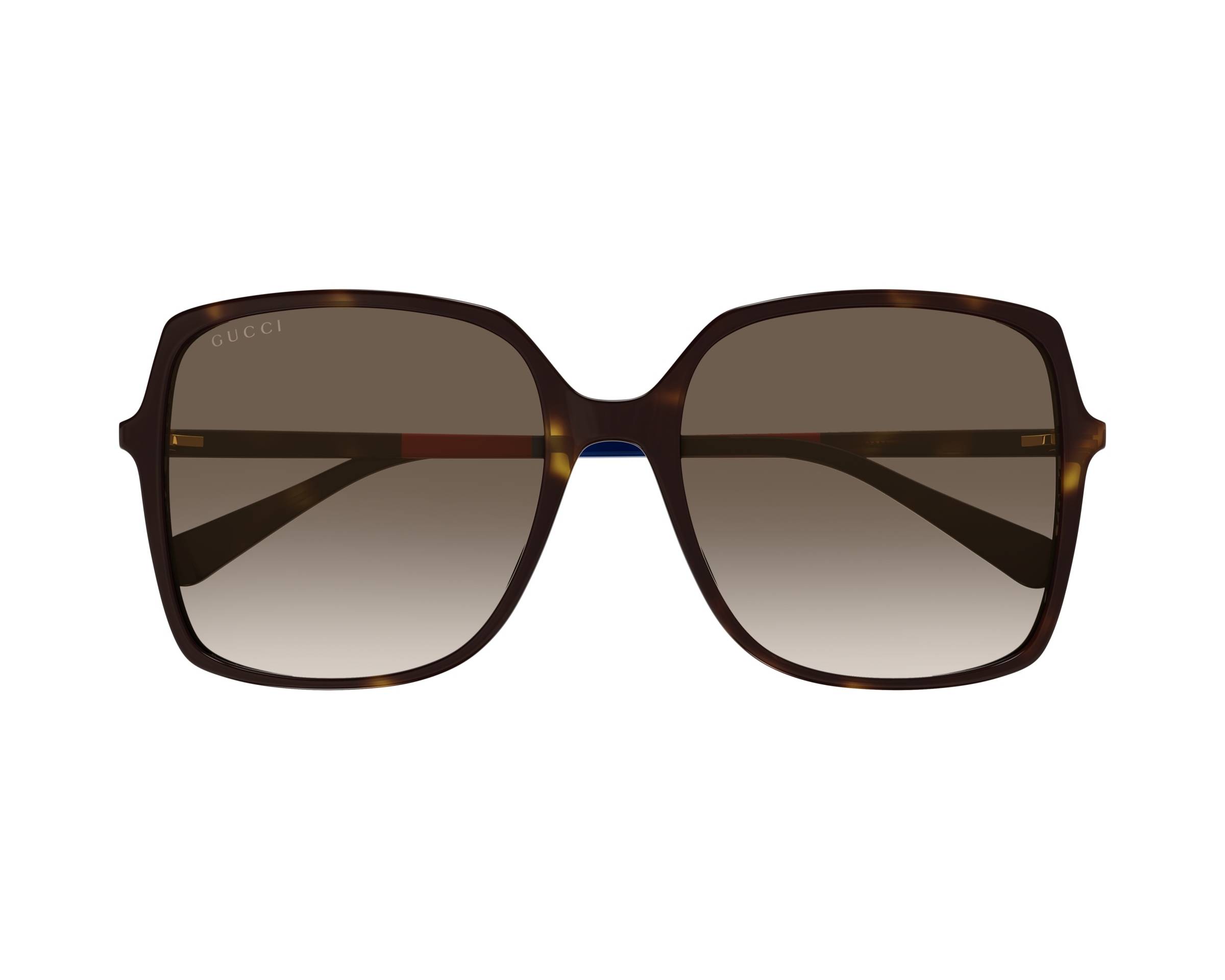 NWT GUCCI SUNGLASSES, HAVANA BROWN UNISEX SUNGLASSES GUCCI Gucci Sunglasses GG1661S 002 Dark Dark Havana - eye-oo.com main image 4