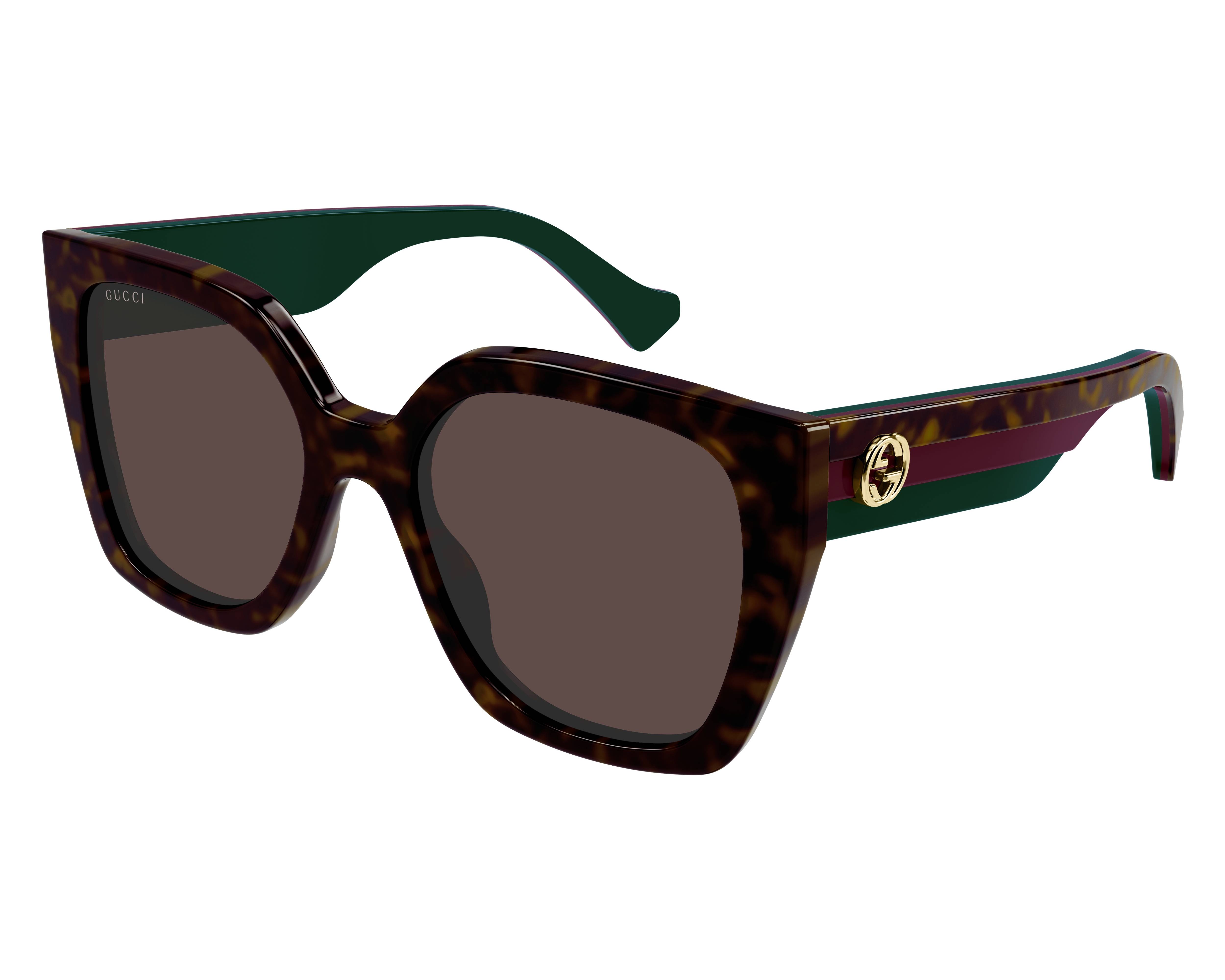 Gucci Original Havana Green, Havana Sunglasses NWT GUCCI Havana/Green Lens 54-19-145MM Unisex Sunglasses  main image 3