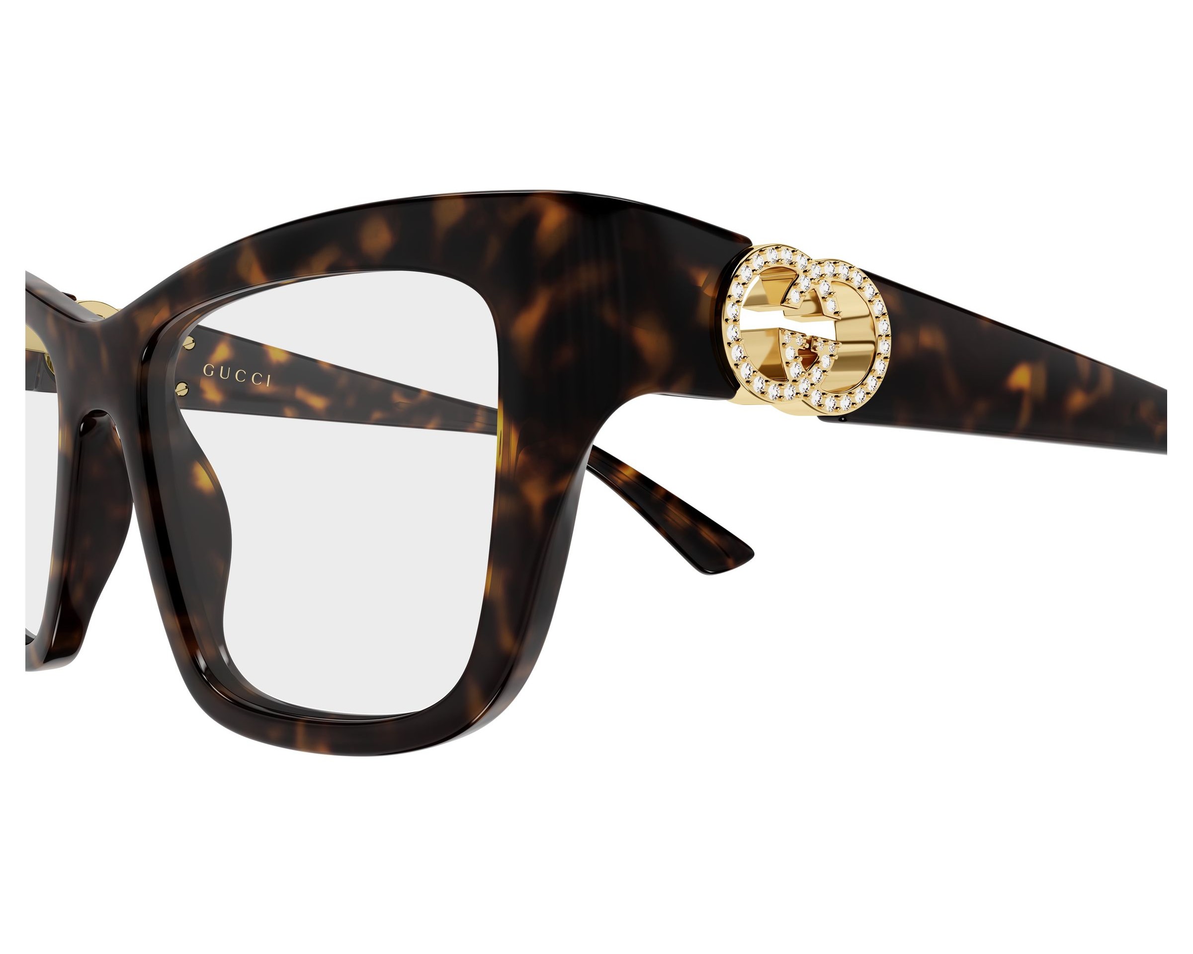 Gucci GG2124O 003 52-18 Havana  vue de c&ocirc;t&eacute;
