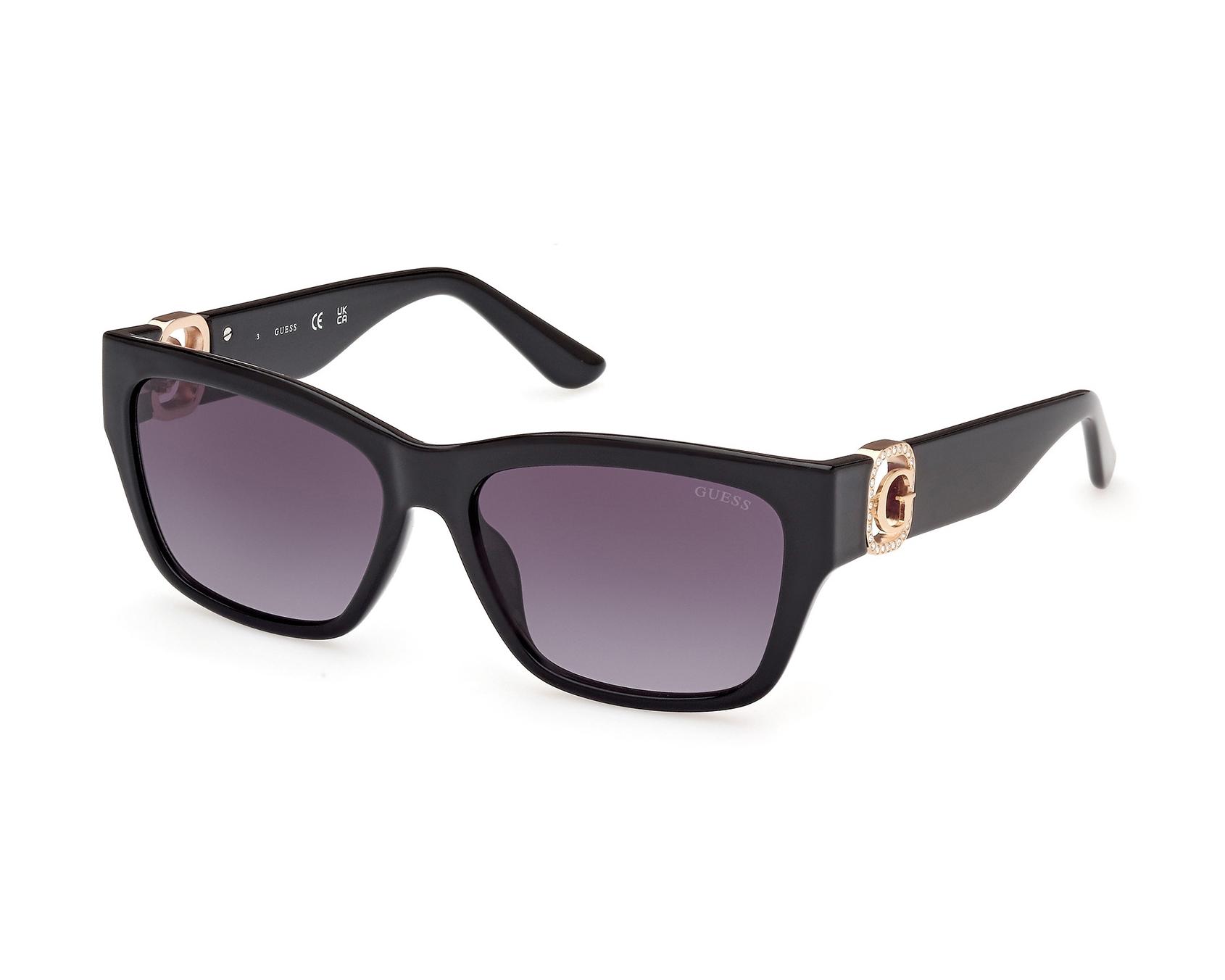 Guess GU00105-S 01B 56-15 Noir Or vue de profil