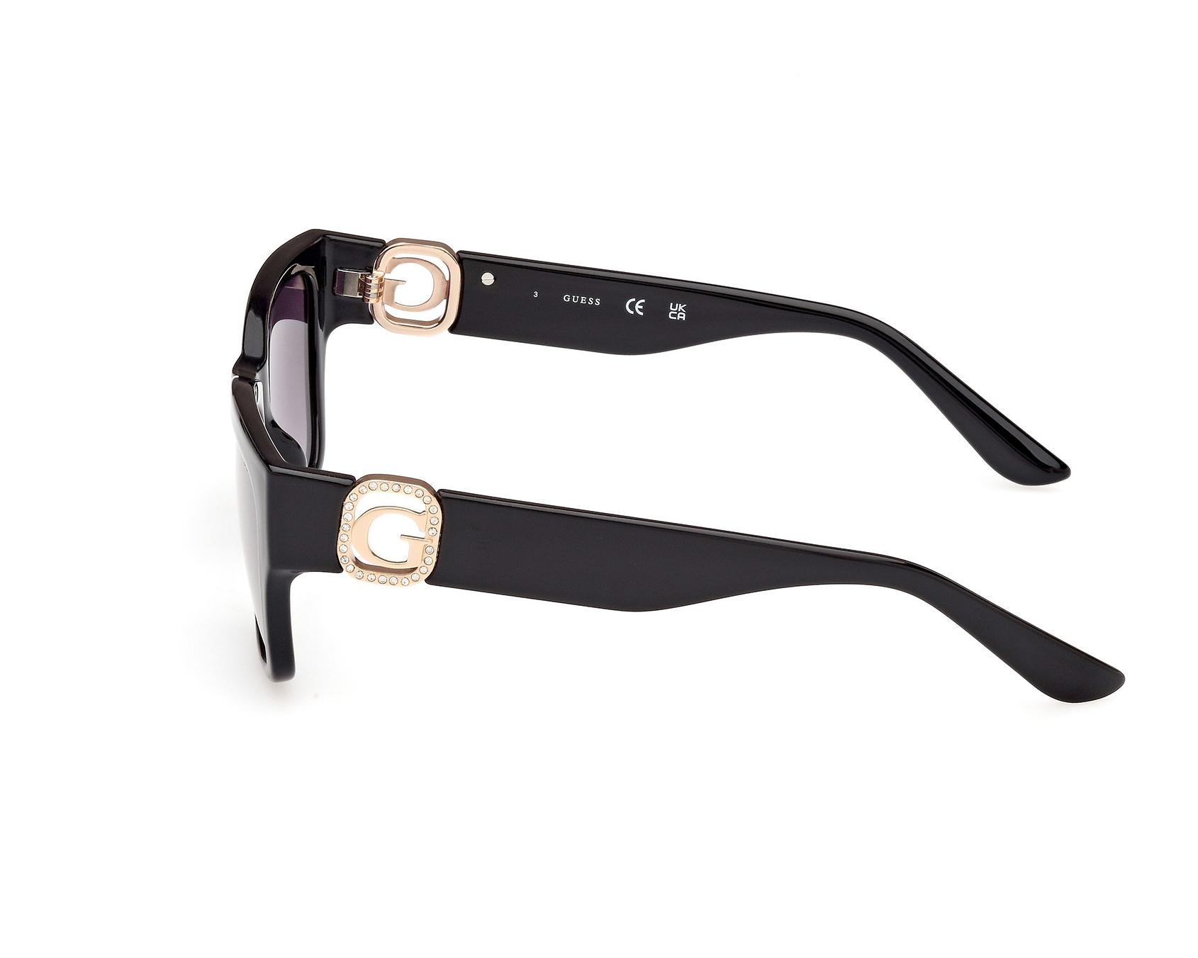 Guess GU00105-S 01B 56-15 Noir Or vue de face