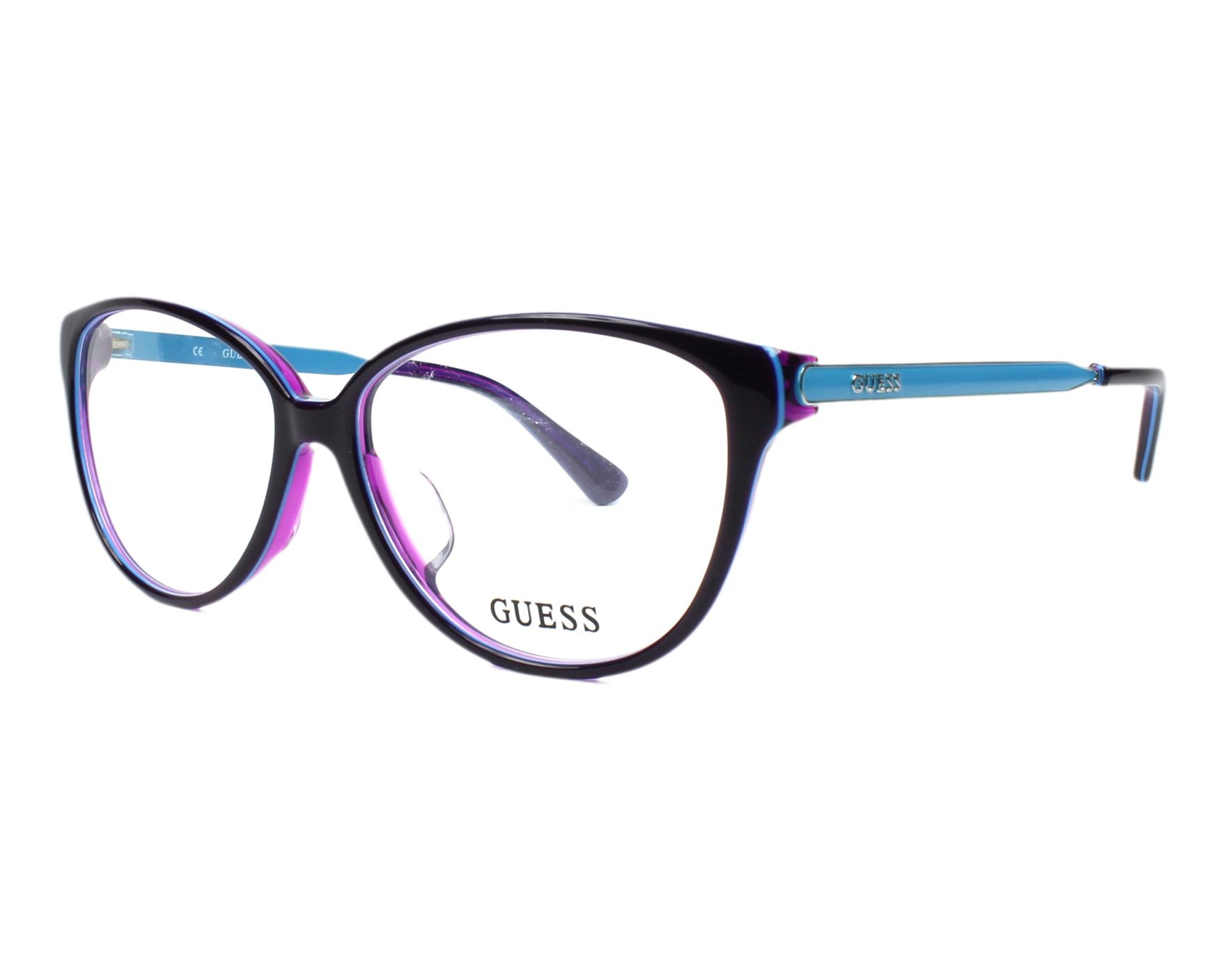 NWT Guess GU50245-081-54 Violet 54mm Eyeglasses GUESS Eyeglass Frames & Frames for Glasses | Purple  main image 2