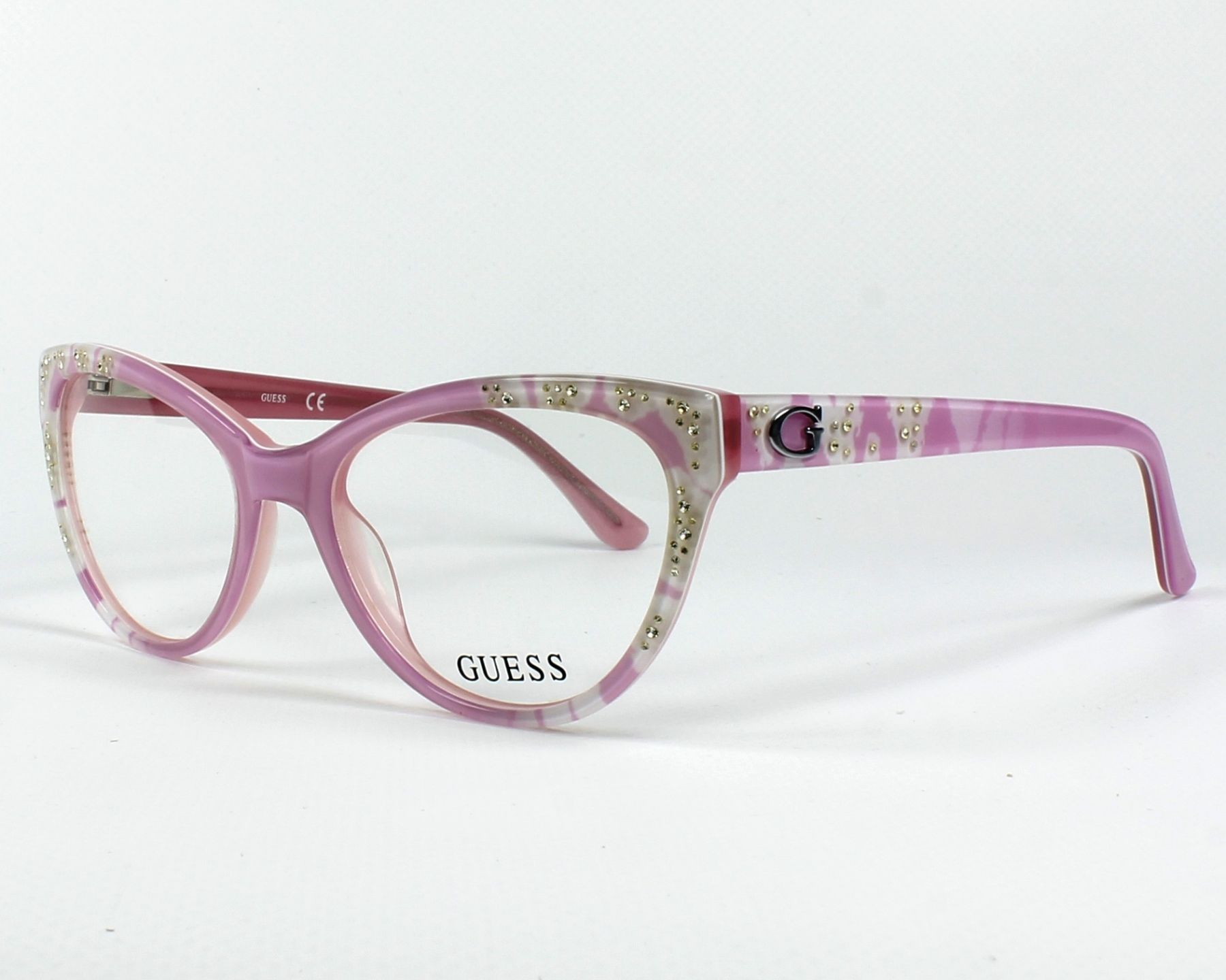 pink guess glasses