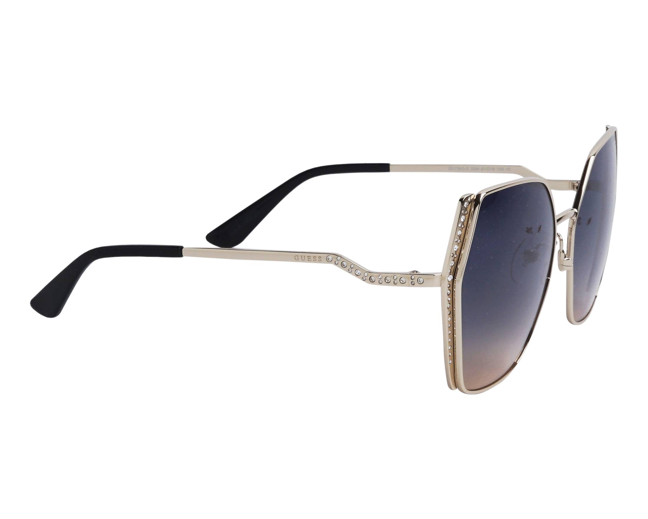 Guess GU7843S 33W 61-18 Or Noir vue de c&ocirc;t&eacute;