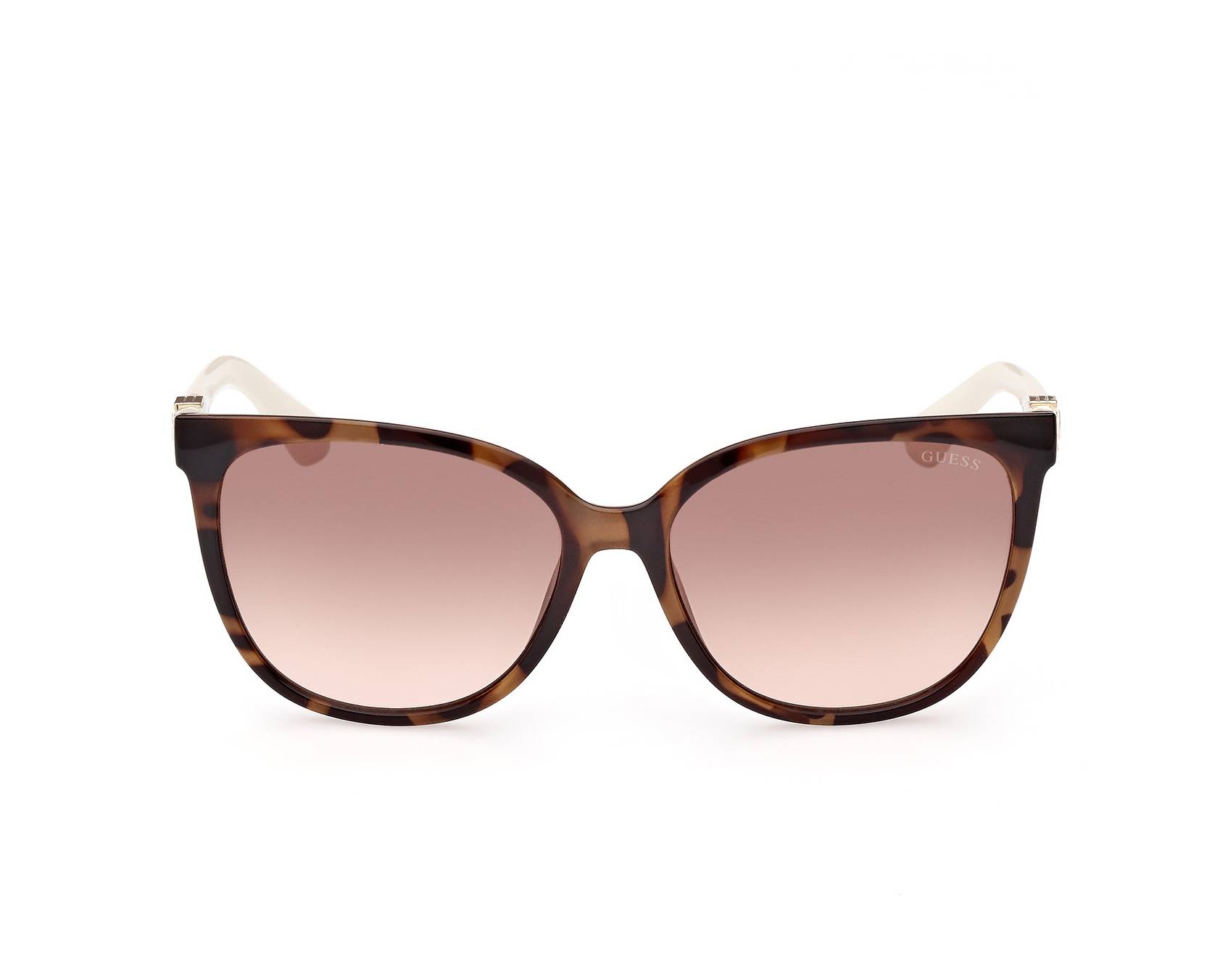 Lunettes De Soleil Guess GU 7448 21G - Blanc Brillant / Verres Marron - NEUVES Avec étiquettes