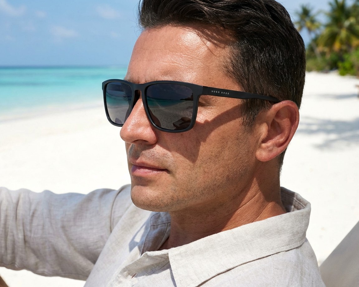 Hugo Boss BOSS-0921-S 807/IR 55-17 Noir Noir autre vue