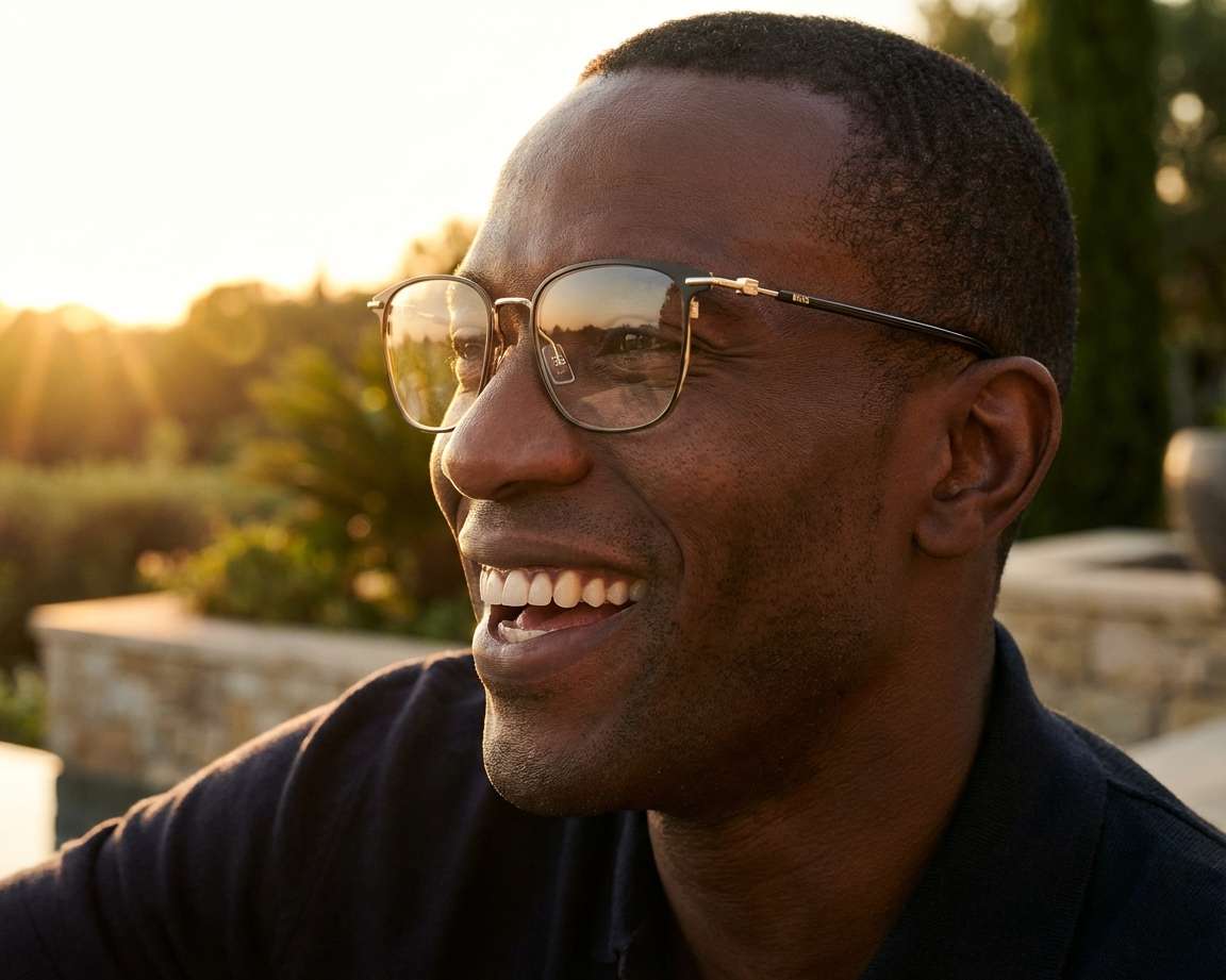 Hugo Boss BOSS-1431 2M2 54-18 Noir Or vue 360 degr&eacute;s 5