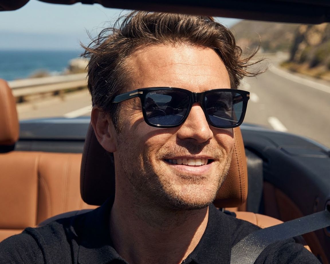 Hugo Boss BOSS-1598-S 807KU 55-17 Noir  vue 360 degr&eacute;s 5