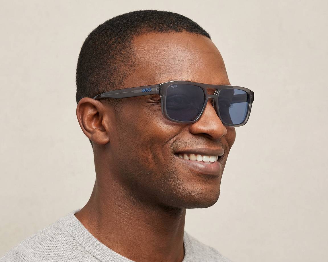 NWT Hugo Boss BOSS 1648/S-0KB7 KU Rectangle 56mm Sunglasses Hugo Boss Blue Rectangular Men main image 4