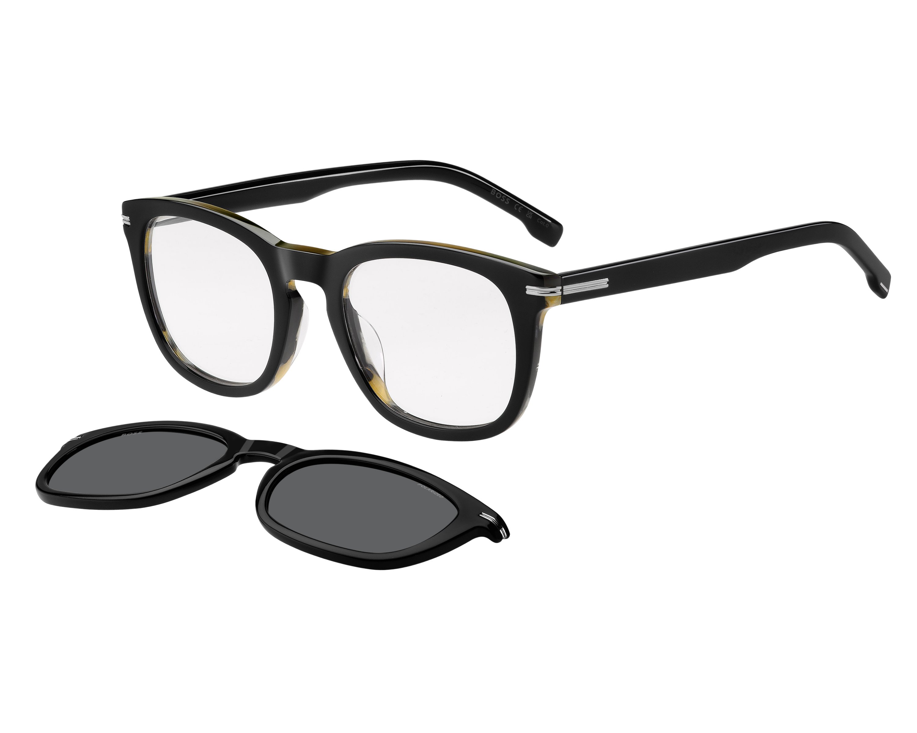 Hugo Boss BOSS-1725-G-CS QF6/M9 51-21 Noir Blanc vue 360 degr&eacute;s 1