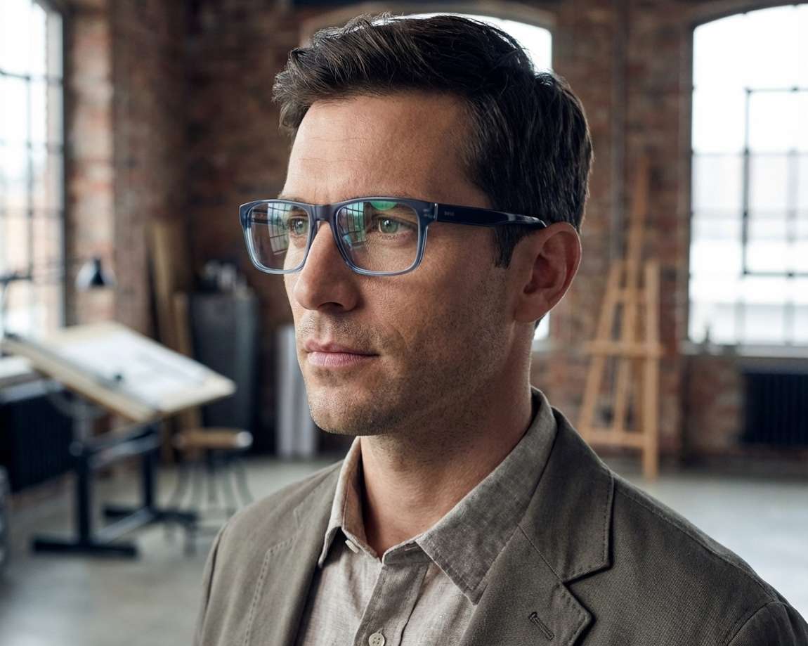 Hugo Boss BOSS-1762 38I 56-16 Bleu  vue 360 degr&eacute;s 6